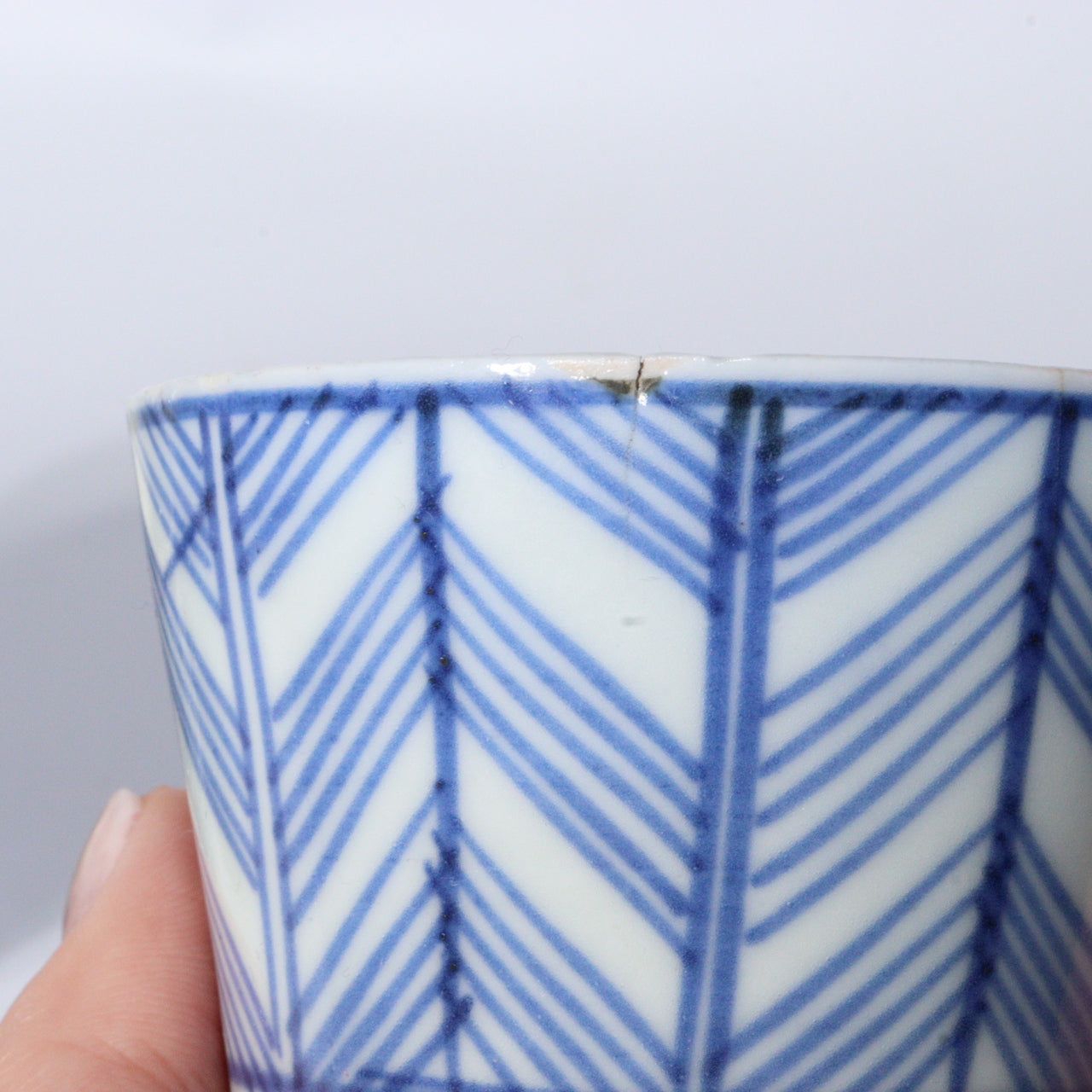 Antique Japanese Blue & White Porcelain Cups - Reference Pieces Soba choko IP112