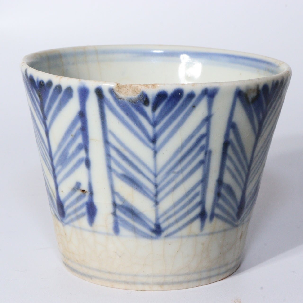 Antique Japanese Blue & White Porcelain Cups - Reference Pieces Soba choko IP112