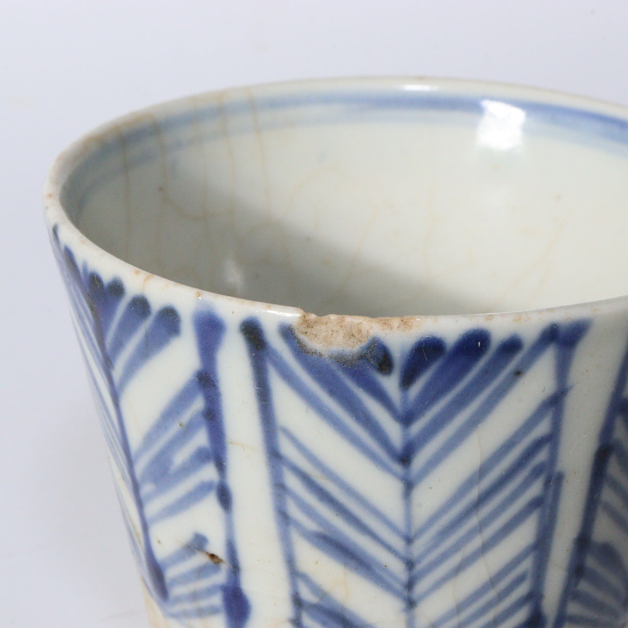 Antique Japanese Blue & White Porcelain Cups - Reference Pieces Soba choko IP112