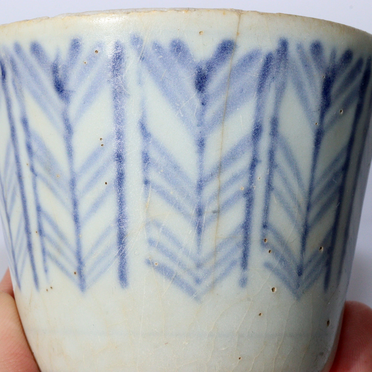 Antique Japanese Blue & White Porcelain Cups - Reference Pieces Soba choko IP112