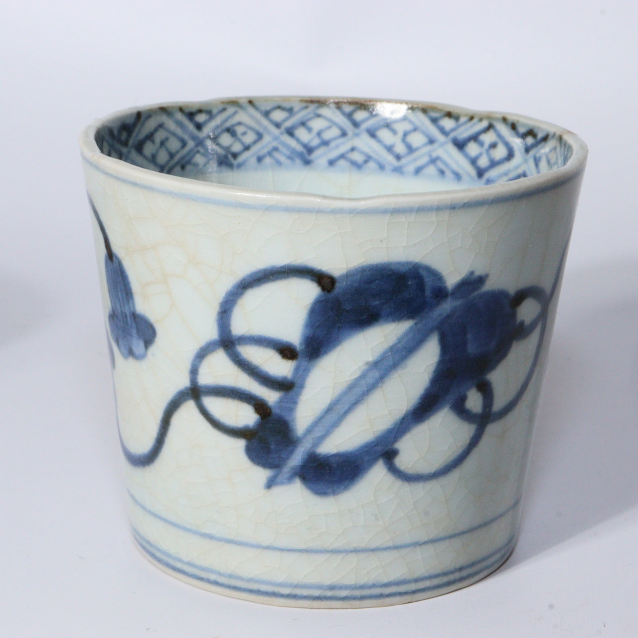Antique Japanese Blue & White Porcelain Cups - Reference Pieces Soba choko IP112