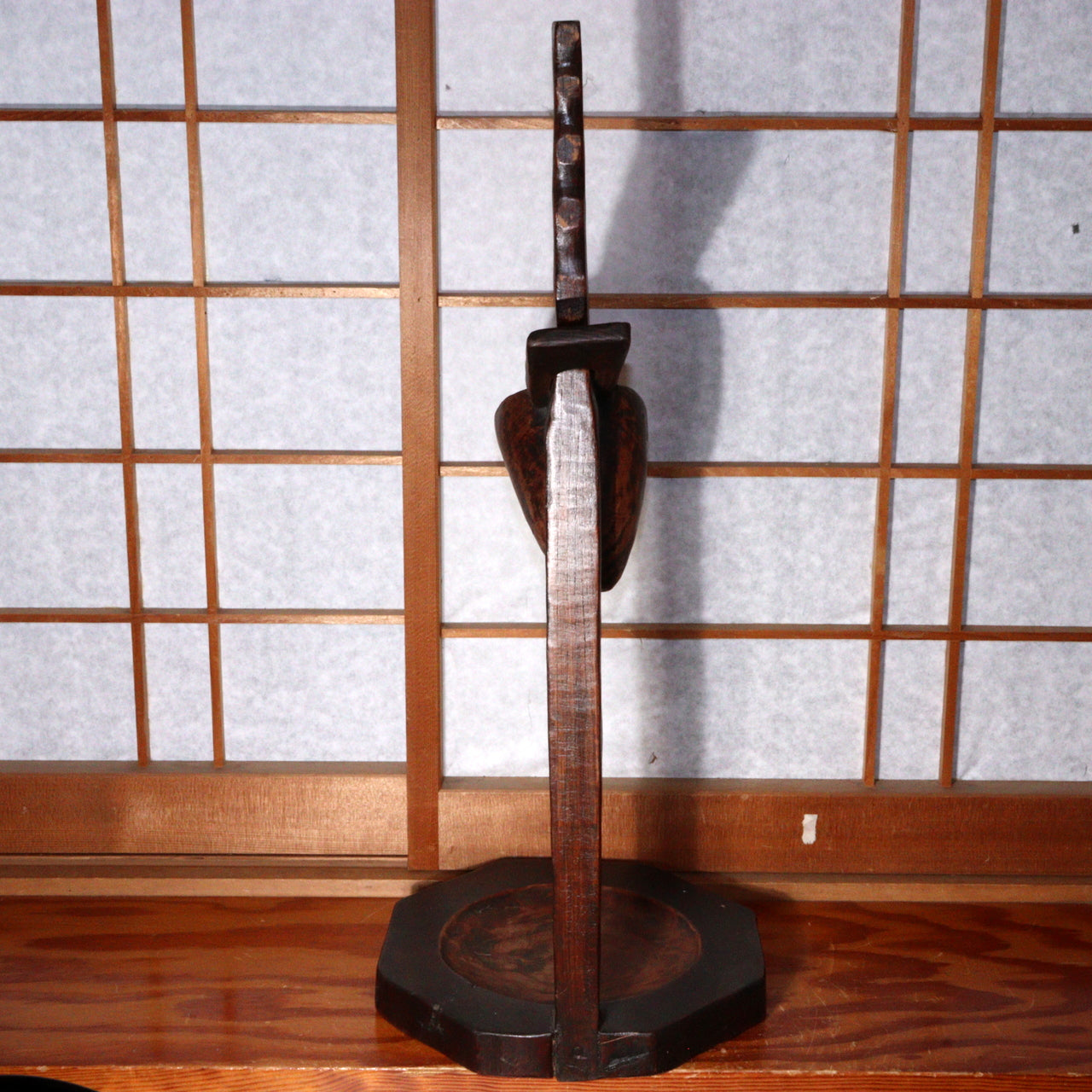 Antique Korean Wooden Candle Stand Dengjandae Handmade Simple Design WO388