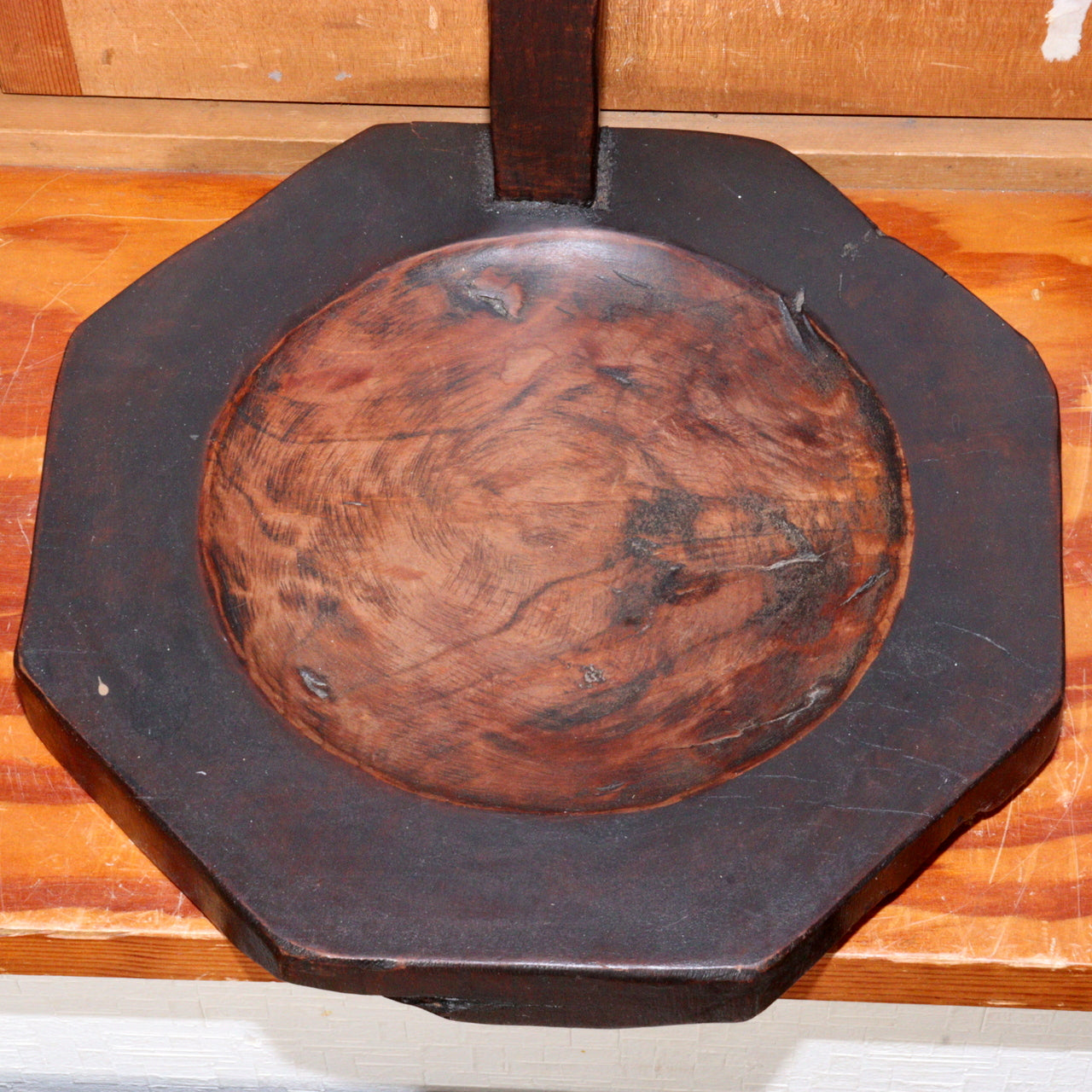 Antique Korean Wooden Candle Stand Dengjandae Handmade Simple Design WO388