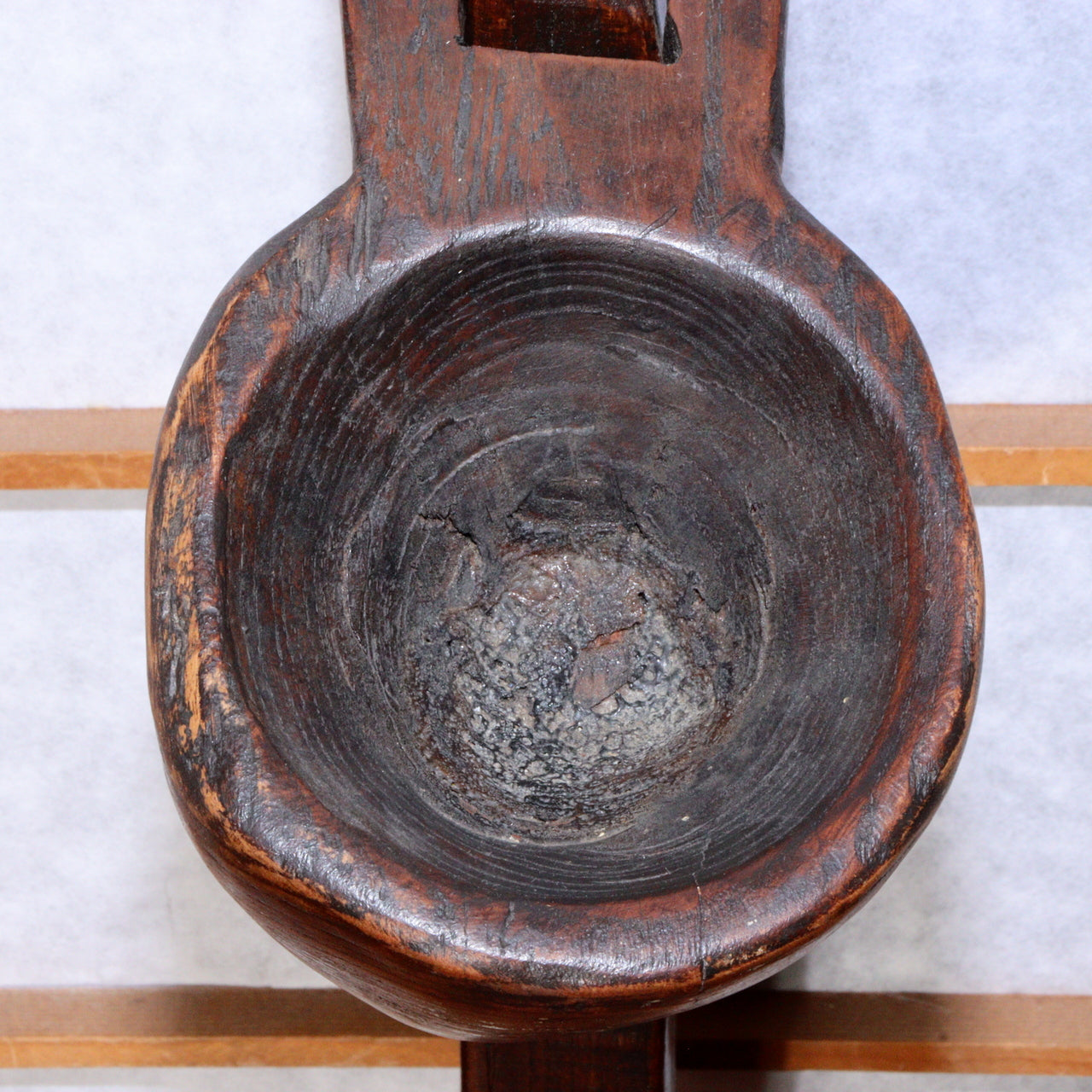 Antique Korean Wooden Candle Stand Dengjandae Handmade Simple Design WO388