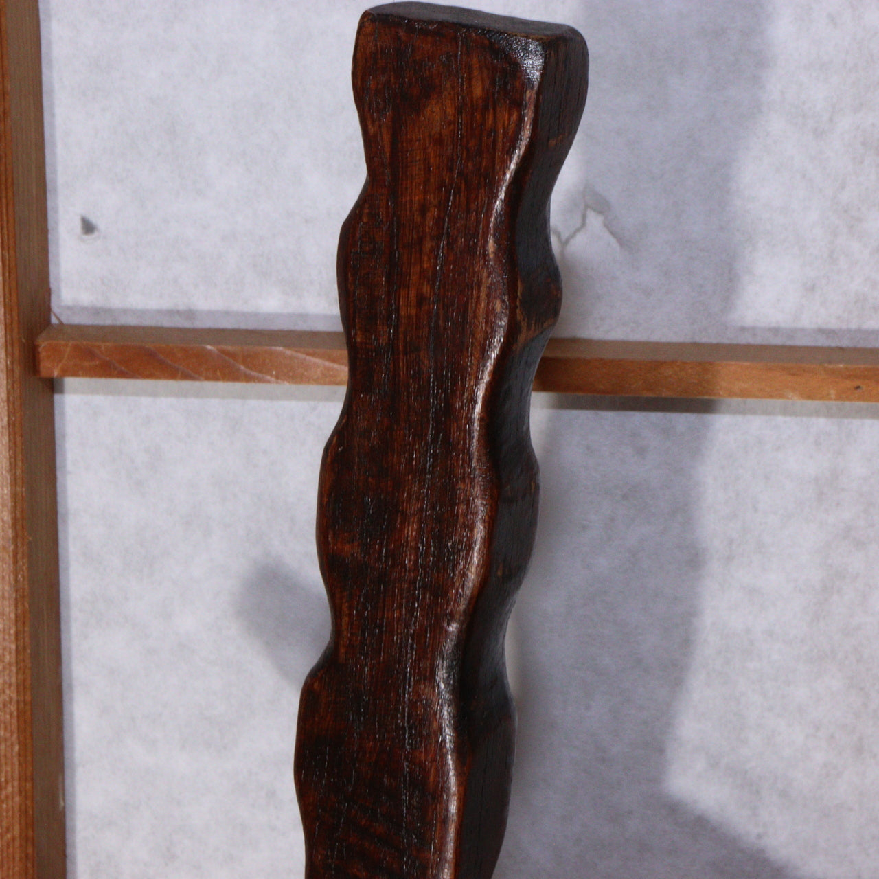 Antique Korean Wooden Candle Stand Dengjandae Handmade Simple Design WO388