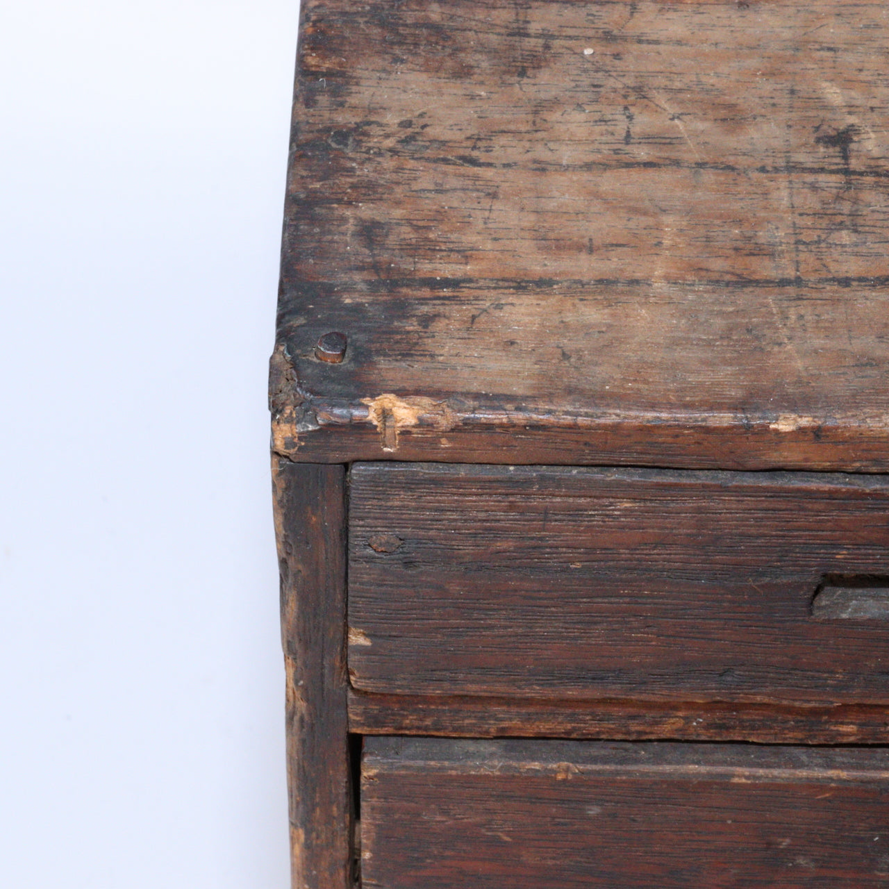 Japanese Antique wooden box Tansu chest of Drawers Meiji period WBX282