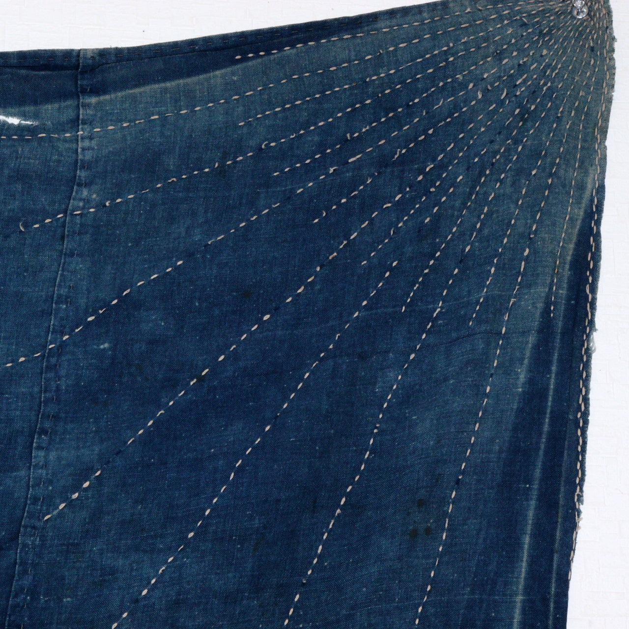 Japanese Antique Sashiko Fabric Aizome Furoshiki embroidery Boro Kire Meiji