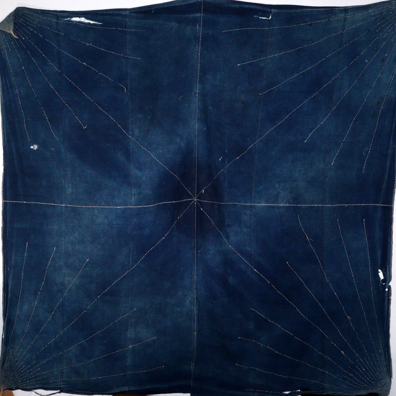 Japanese Antique Sashiko Fabric Aizome Furoshiki embroidery Boro Kire Meiji
