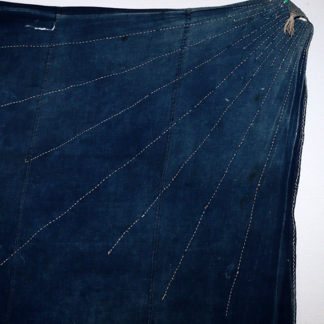 Japanese Antique Sashiko Fabric Aizome Furoshiki embroidery Boro Kire Meiji