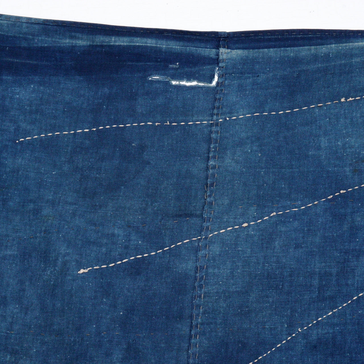 Japanese Antique Sashiko Fabric Aizome Furoshiki embroidery Boro Kire Meiji