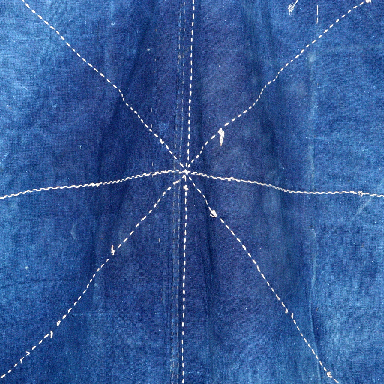 Japanese Antique Sashiko Fabric Aizome Furoshiki embroidery Boro Kire Meiji
