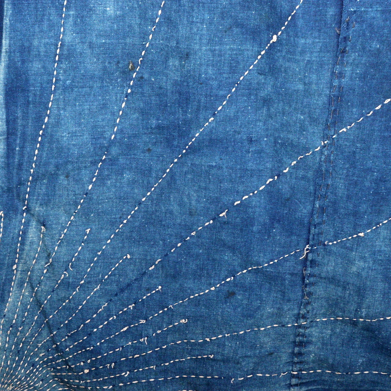 Japanese Antique Sashiko Fabric Aizome Furoshiki embroidery Boro Kire Meiji