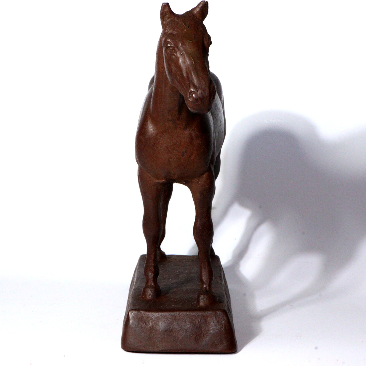 Antique Cast Iron Horse Figurine – Vintage Decorative Sculpture ornament BOS887