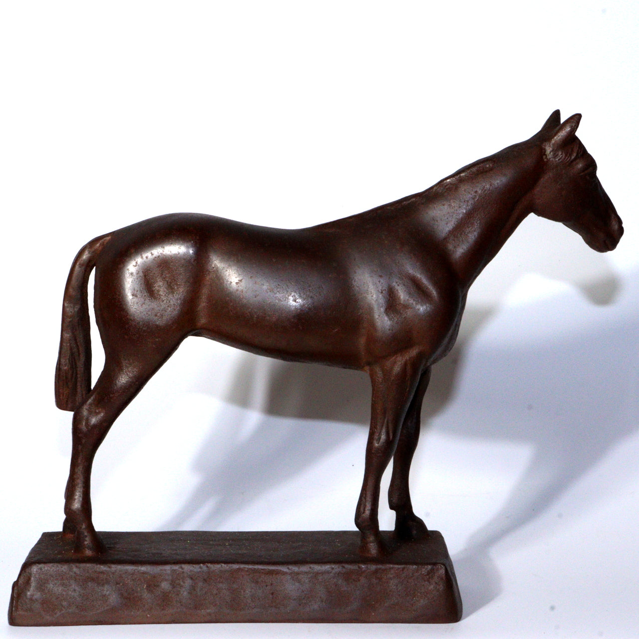 Antique Cast Iron Horse Figurine – Vintage Decorative Sculpture ornament BOS887