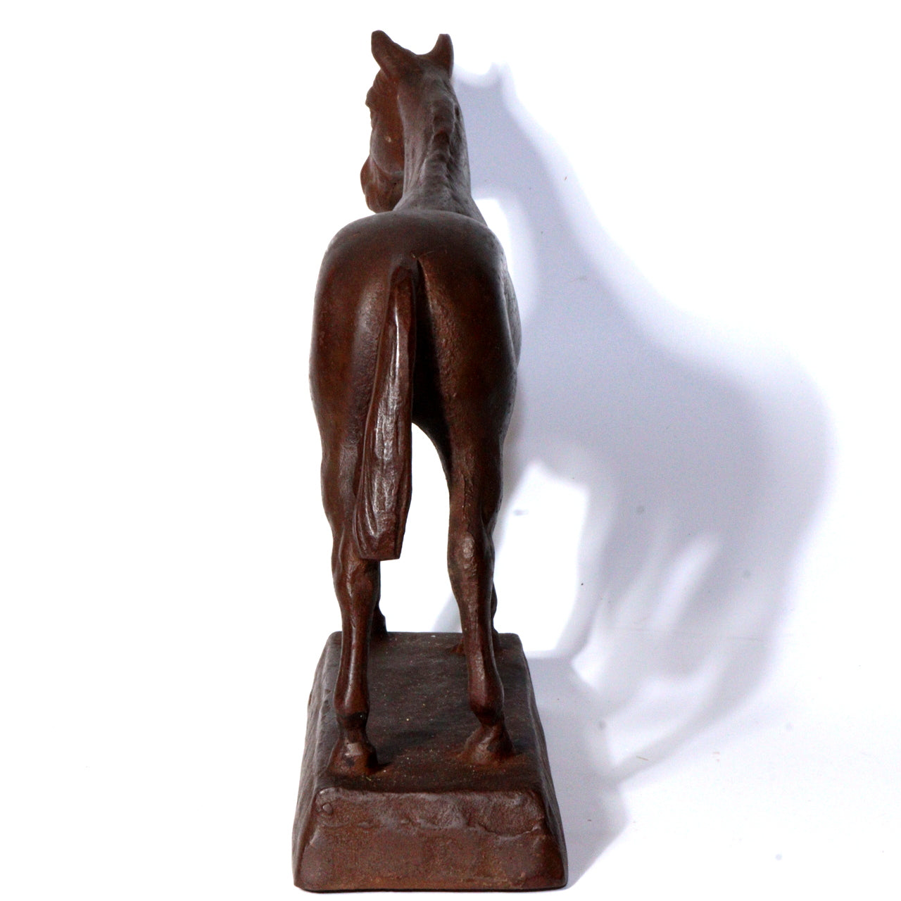 Antique Cast Iron Horse Figurine – Vintage Decorative Sculpture ornament BOS887
