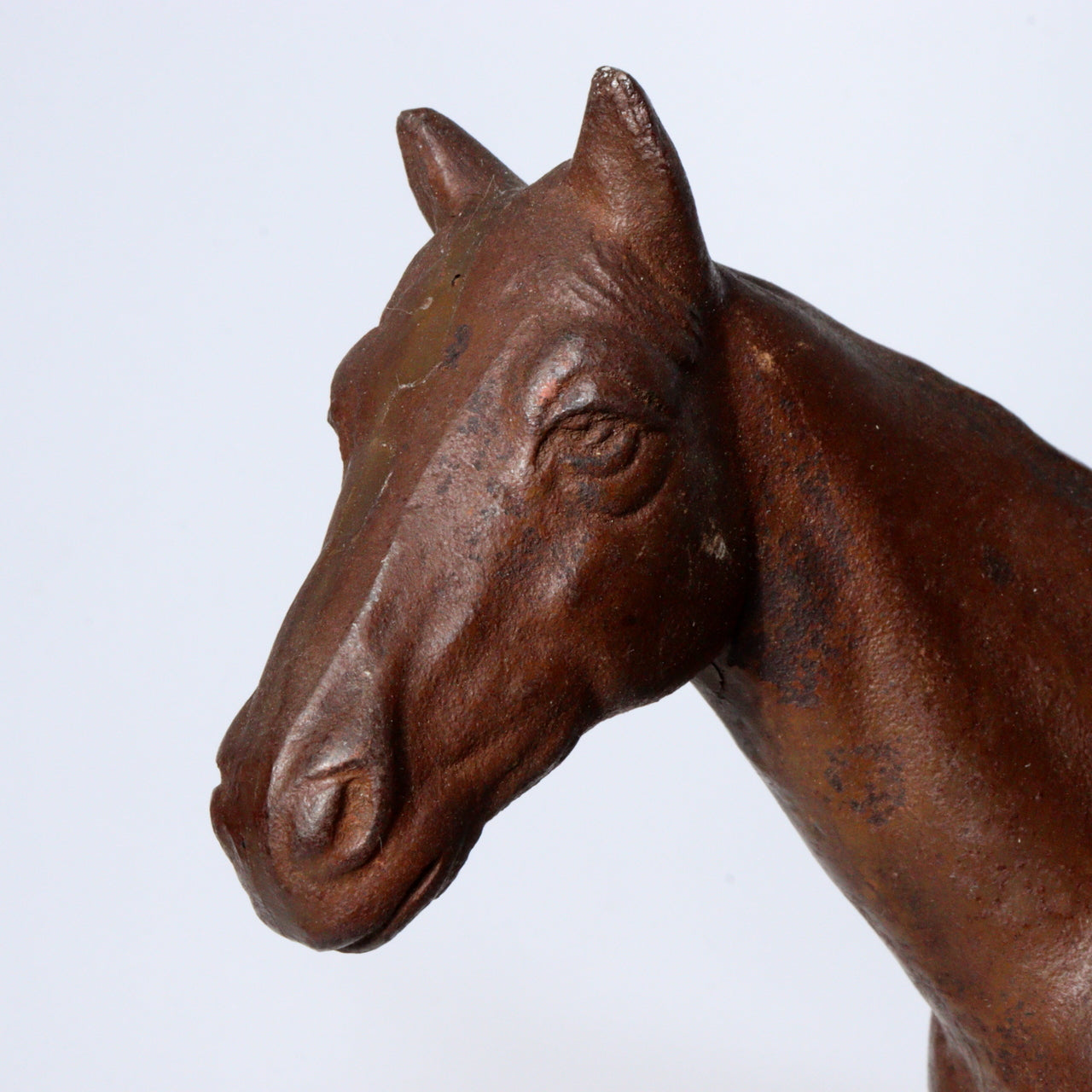 Antique Cast Iron Horse Figurine – Vintage Decorative Sculpture ornament BOS887