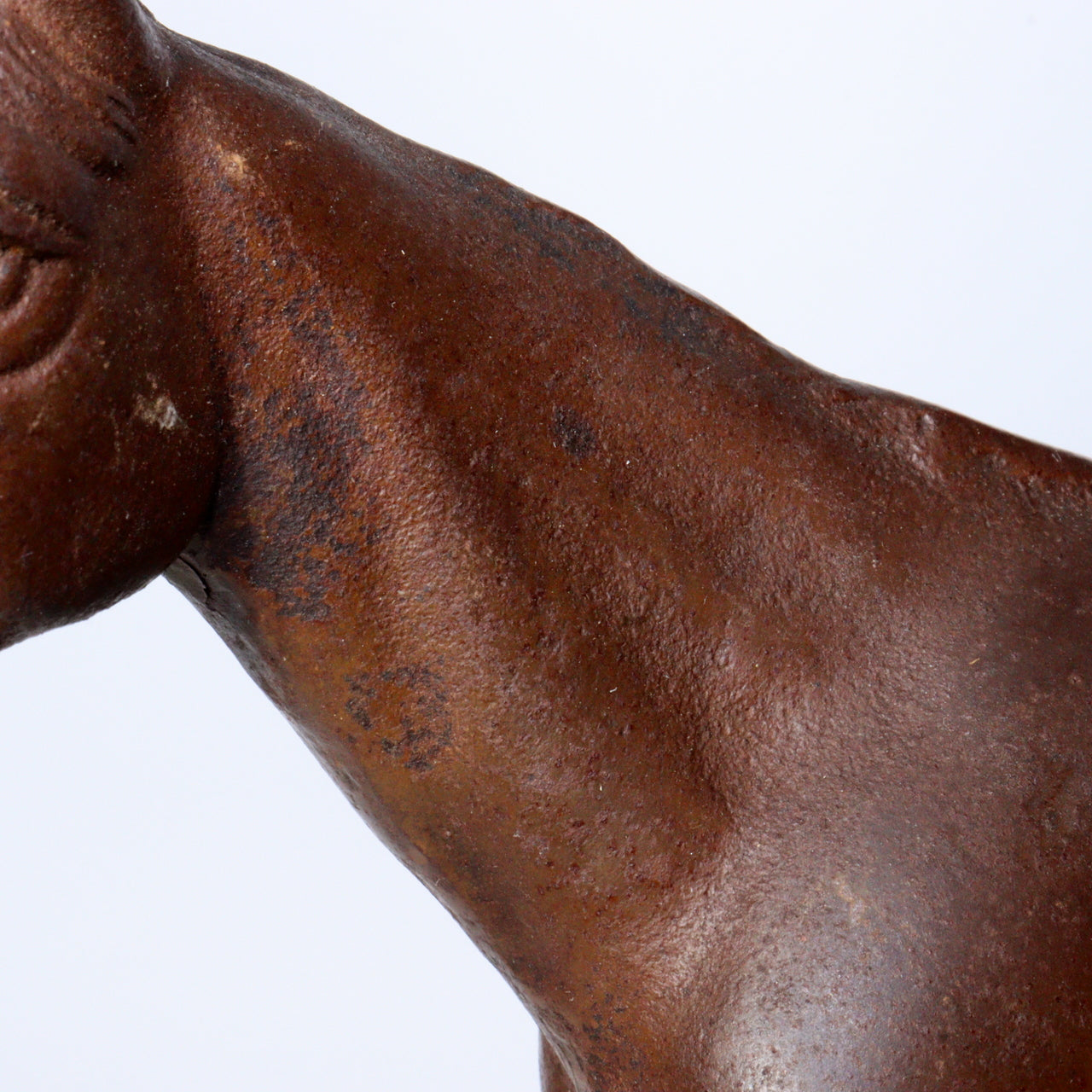Antique Cast Iron Horse Figurine – Vintage Decorative Sculpture ornament BOS887