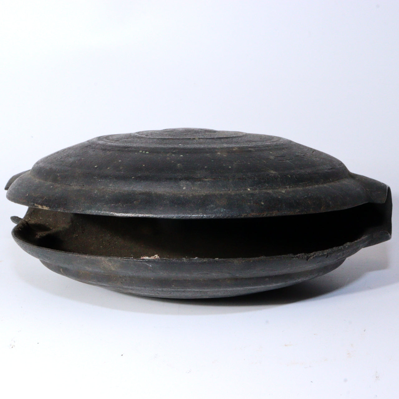 Antique Japanese Era 1784 Bronze Temple Gong Waniguchi Original Chain Bell