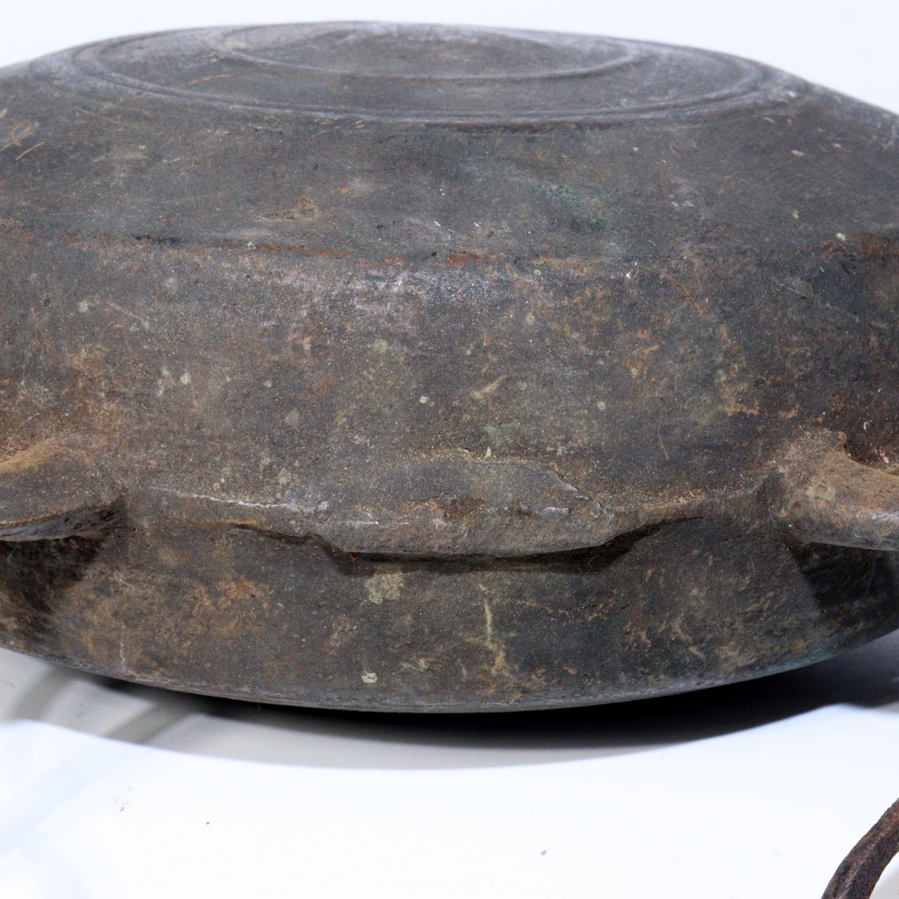 Antique Japanese Era 1784 Bronze Temple Gong Waniguchi Original Chain Bell