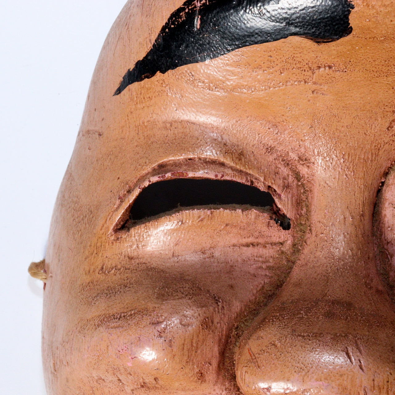 Antique Japanese Wooden Mask Folk Festival Mask Hyottoko God Style Indigenous
