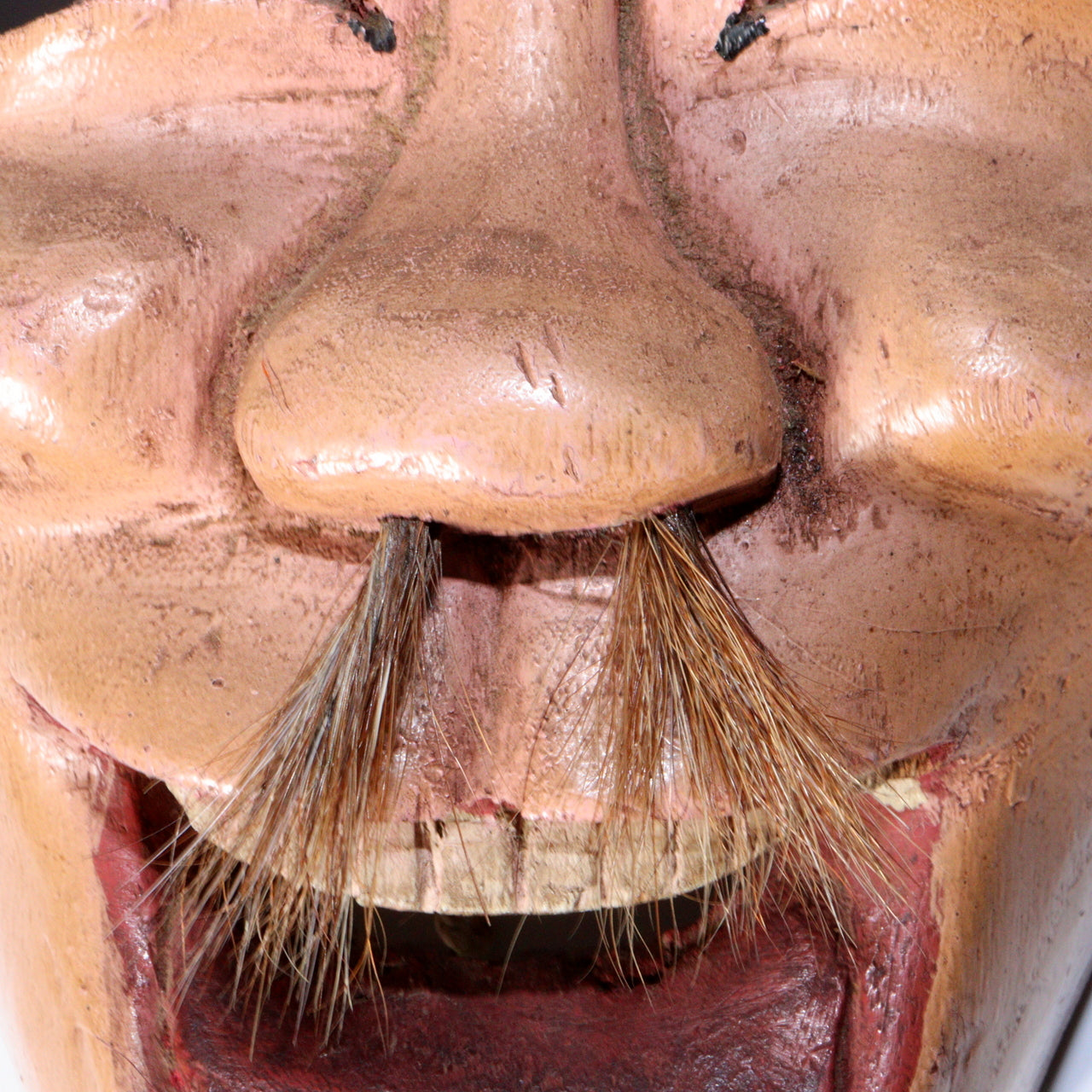 Antique Japanese Wooden Mask Folk Festival Mask Hyottoko God Style Indigenous