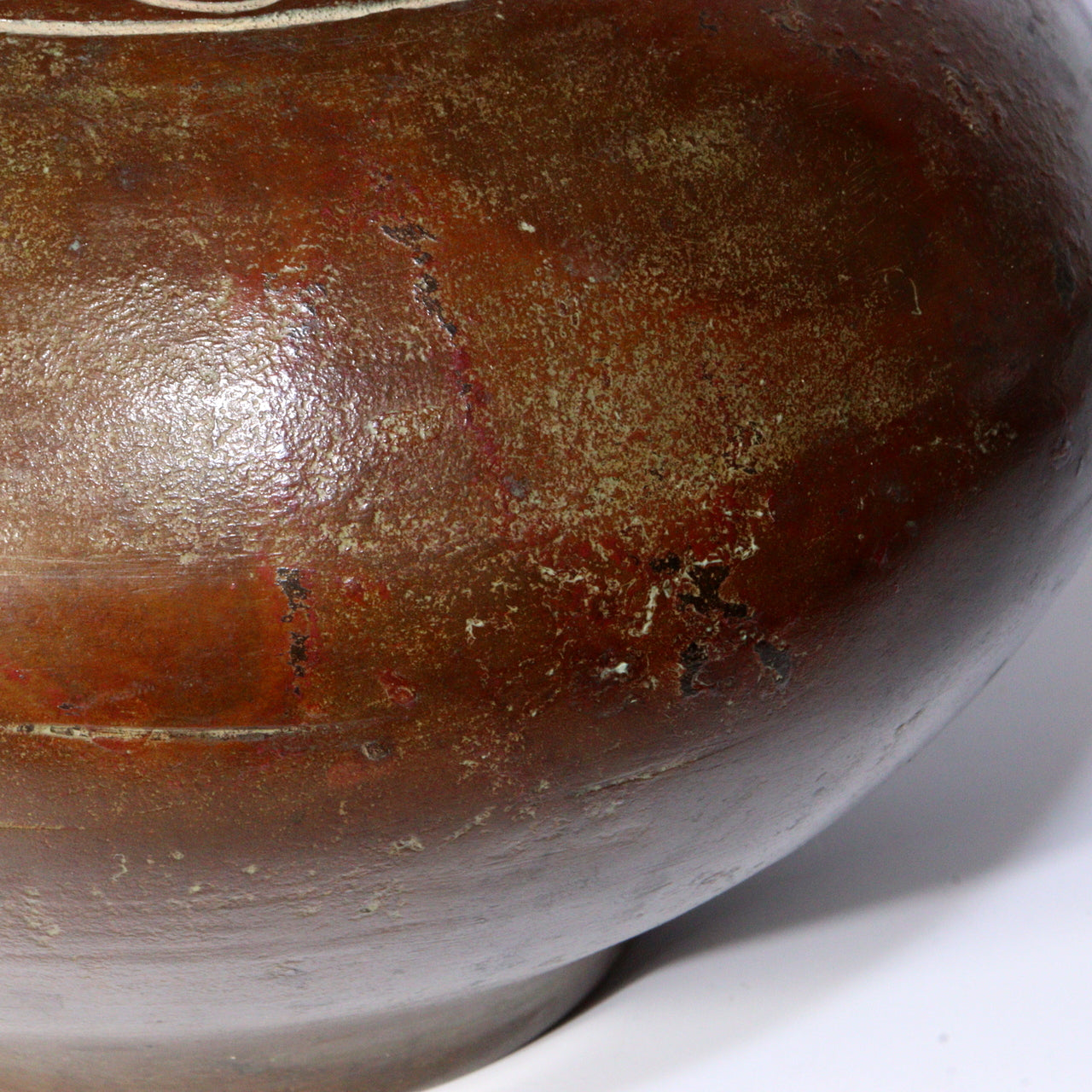 Vintage Japanese Bronze Vase – Signed Round Copper Flower Vase with Box BV598