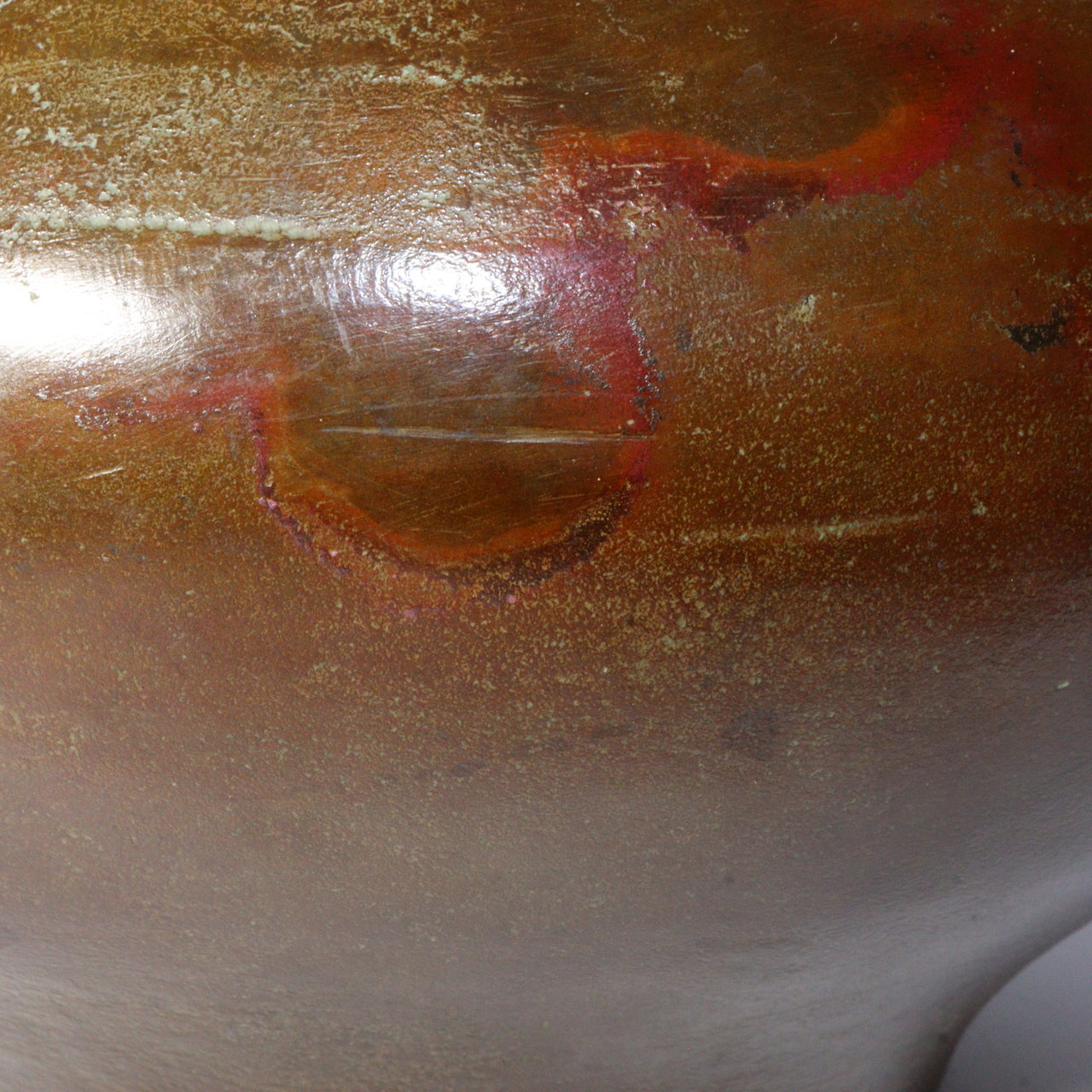 Vintage Japanese Bronze Vase – Signed Round Copper Flower Vase with Box BV598