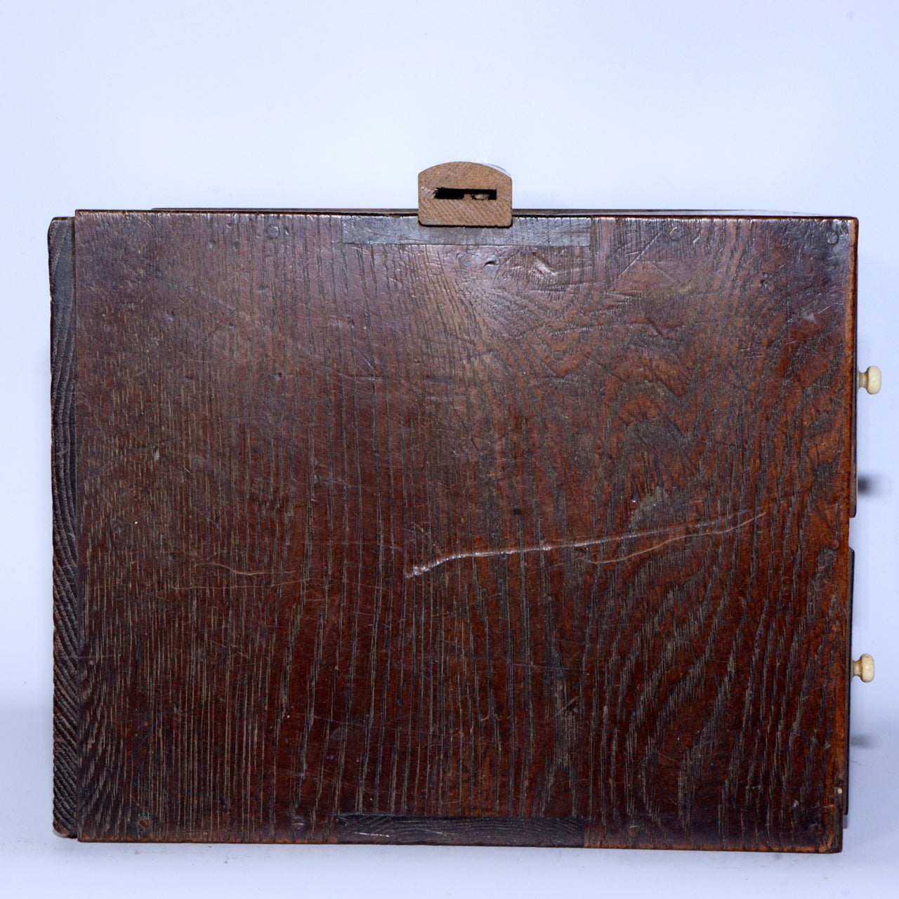 Vintage Japanese Wooden Sewing Box Black Persimmon Wood Kurogaki Drawer WBX284