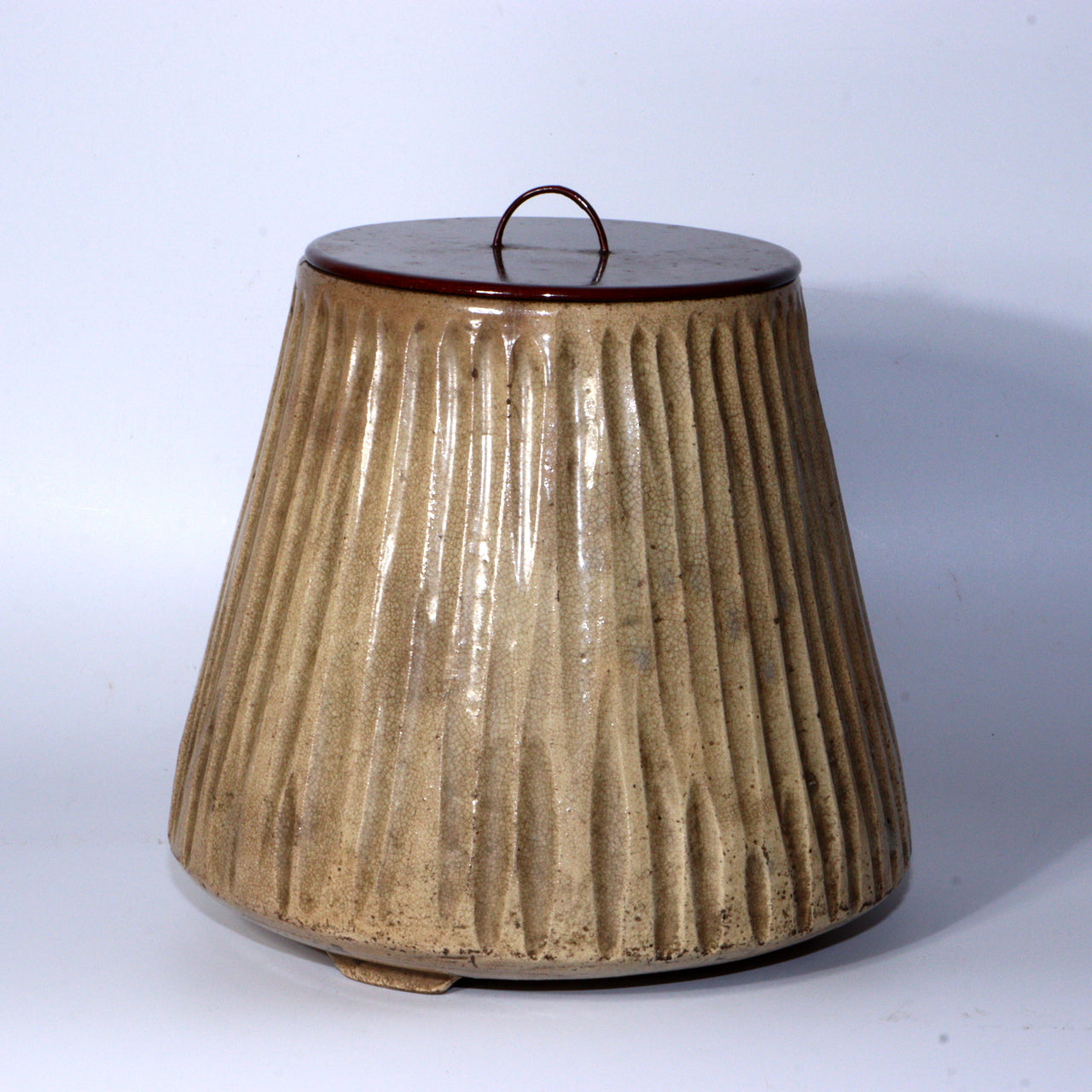 Antique Kizeto Ko-Seto Mizusashi Japanese Tea Ceremony Water Jar Vase Box PCP242