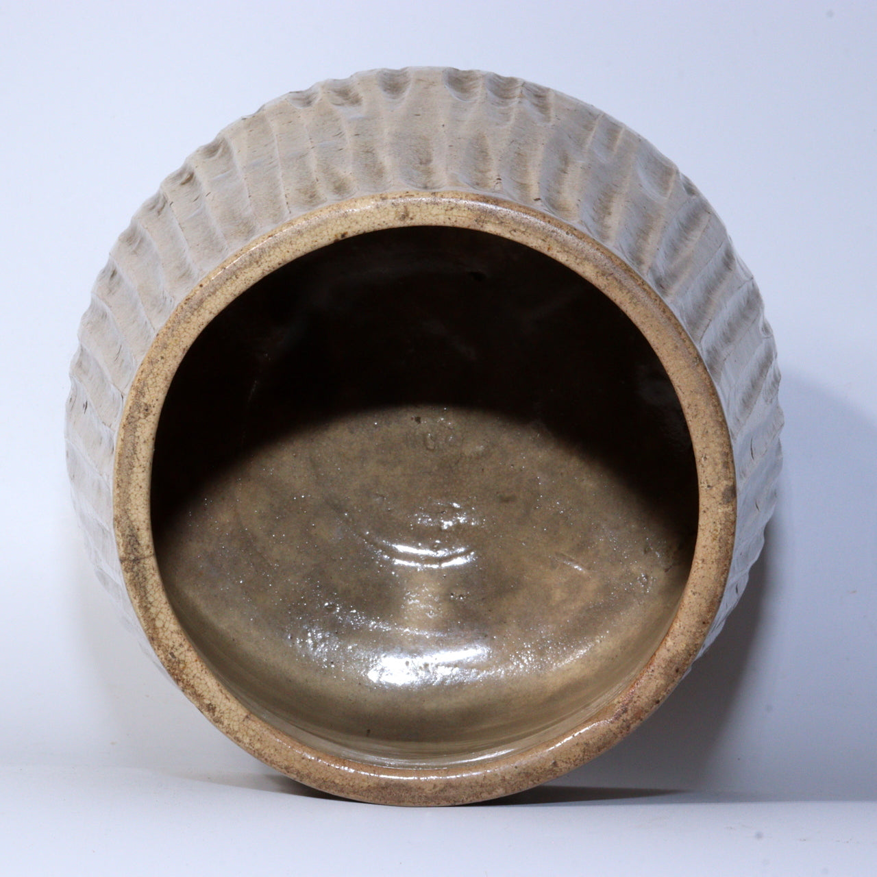 Antique Kizeto Ko-Seto Mizusashi Japanese Tea Ceremony Water Jar Vase Box PCP242