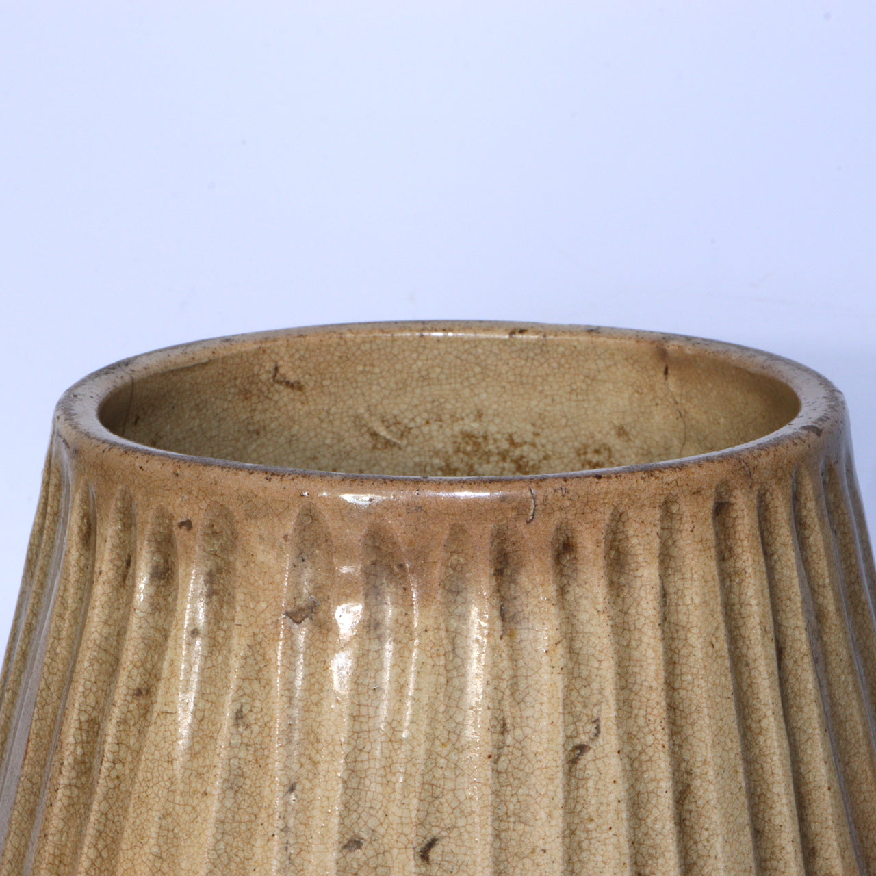 Antique Kizeto Ko-Seto Mizusashi Japanese Tea Ceremony Water Jar Vase Box PCP242