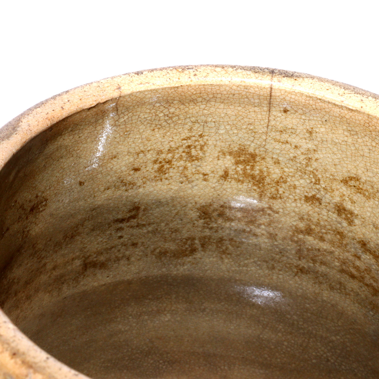 Antique Kizeto Ko-Seto Mizusashi Japanese Tea Ceremony Water Jar Vase Box PCP242