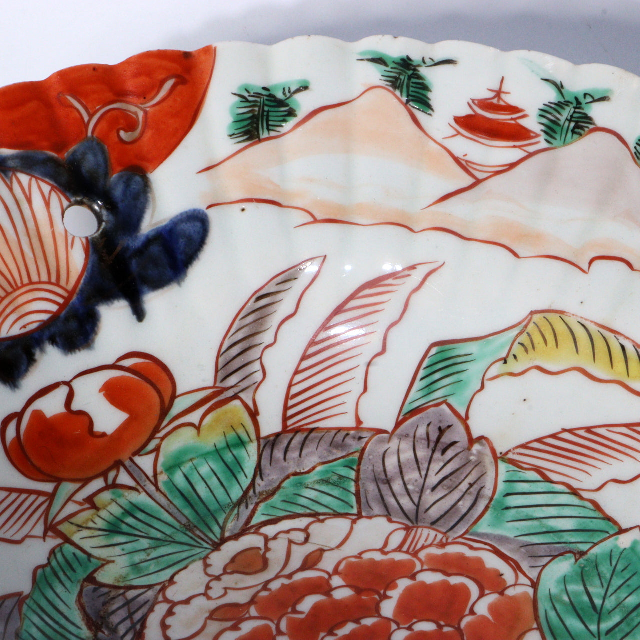 Antique Japanese Imari ware Ko-Imari Polychrome Higezara Shaving Bowl 17C Arita Porcelain