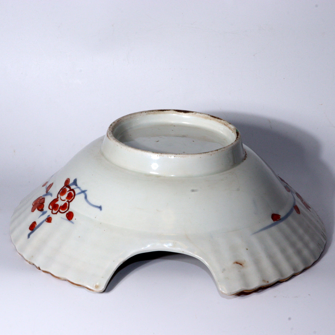 Antique Japanese Imari ware Ko-Imari Polychrome Higezara Shaving Bowl 17C Arita Porcelain