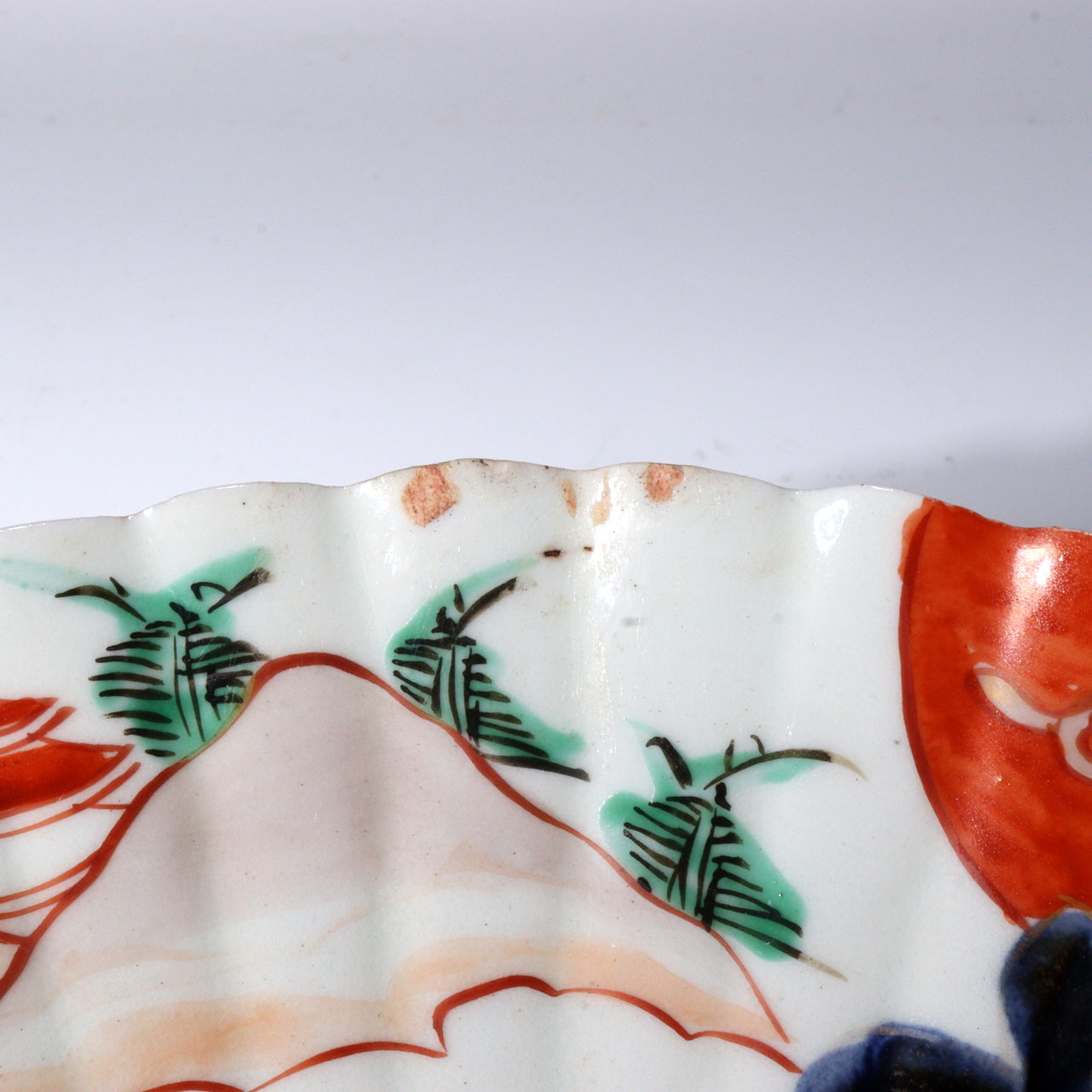 Antique Japanese Imari ware Ko-Imari Polychrome Higezara Shaving Bowl 17C Arita Porcelain