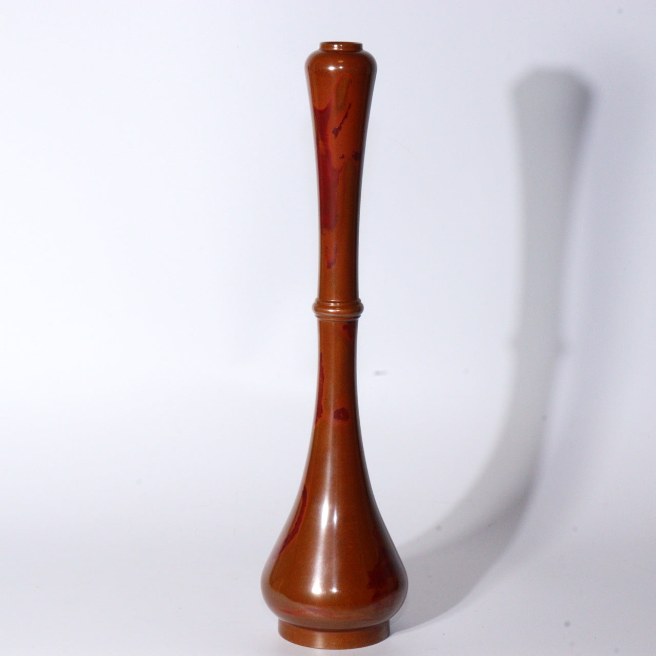 Japanese Bronze Single Flower Vase Takaoka doki w / box BV594
