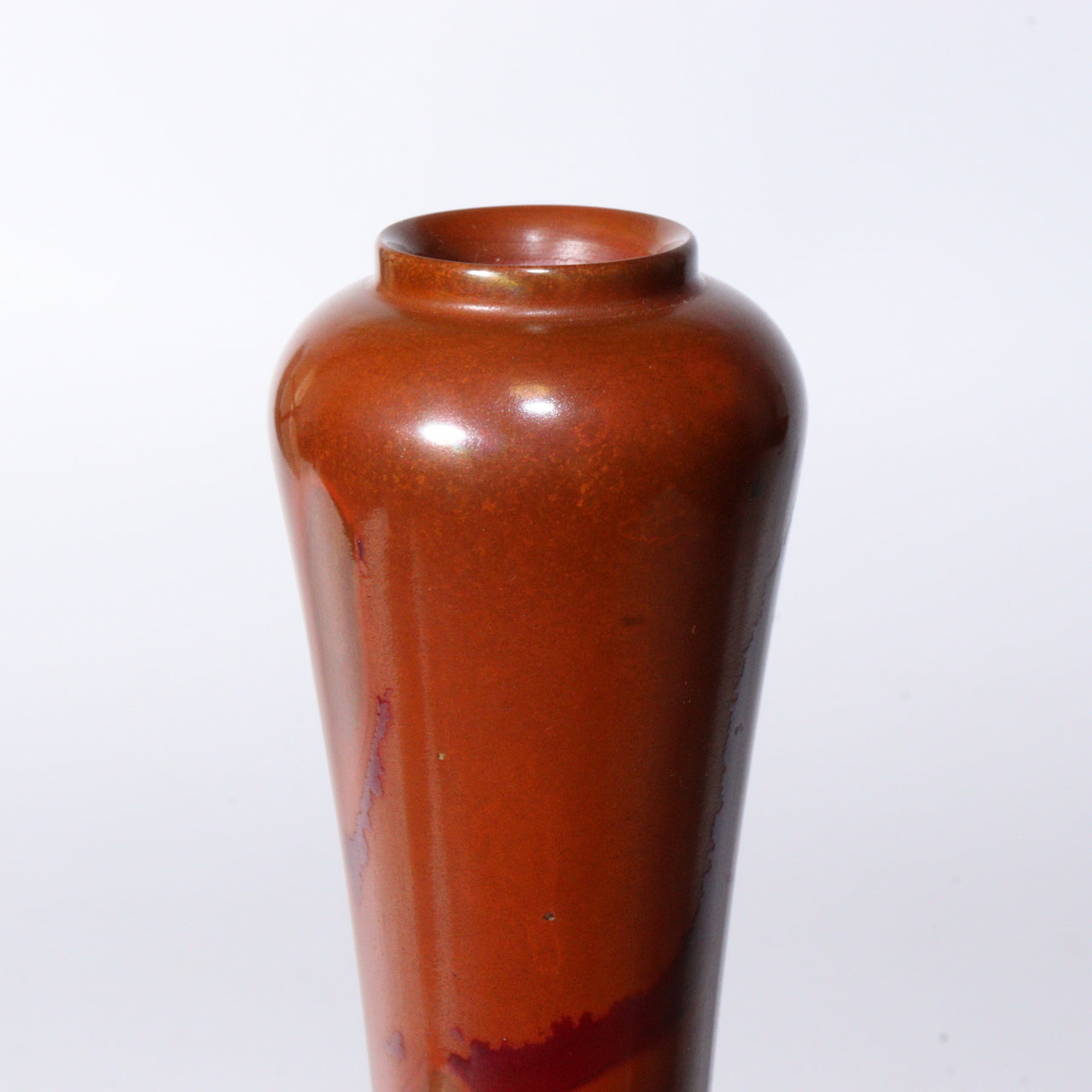 Japanese Bronze Single Flower Vase Takaoka doki w / box BV594