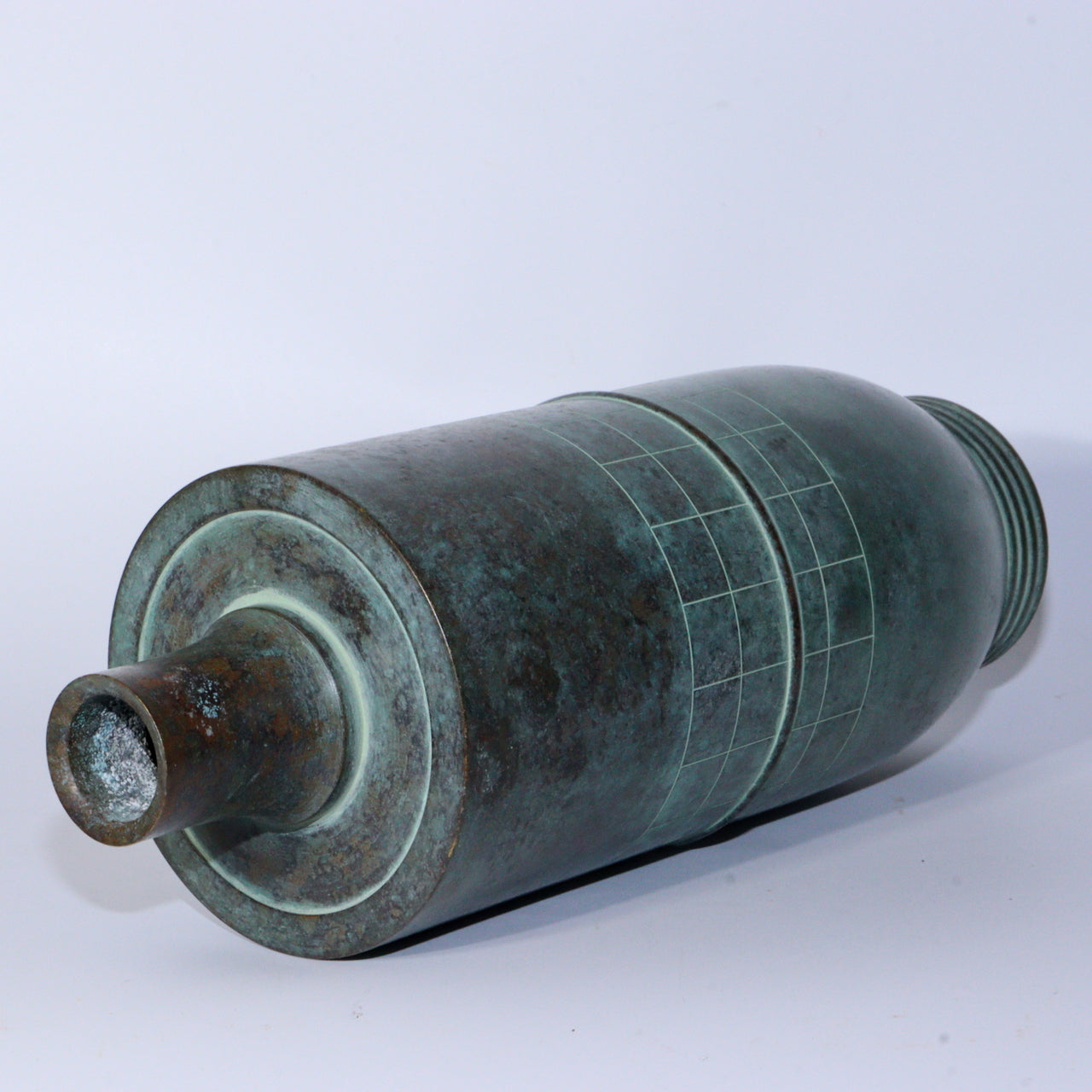 Japanese Bronze Vase Hasuda Shugoro Cultural Merit Awardee signed Box BV597