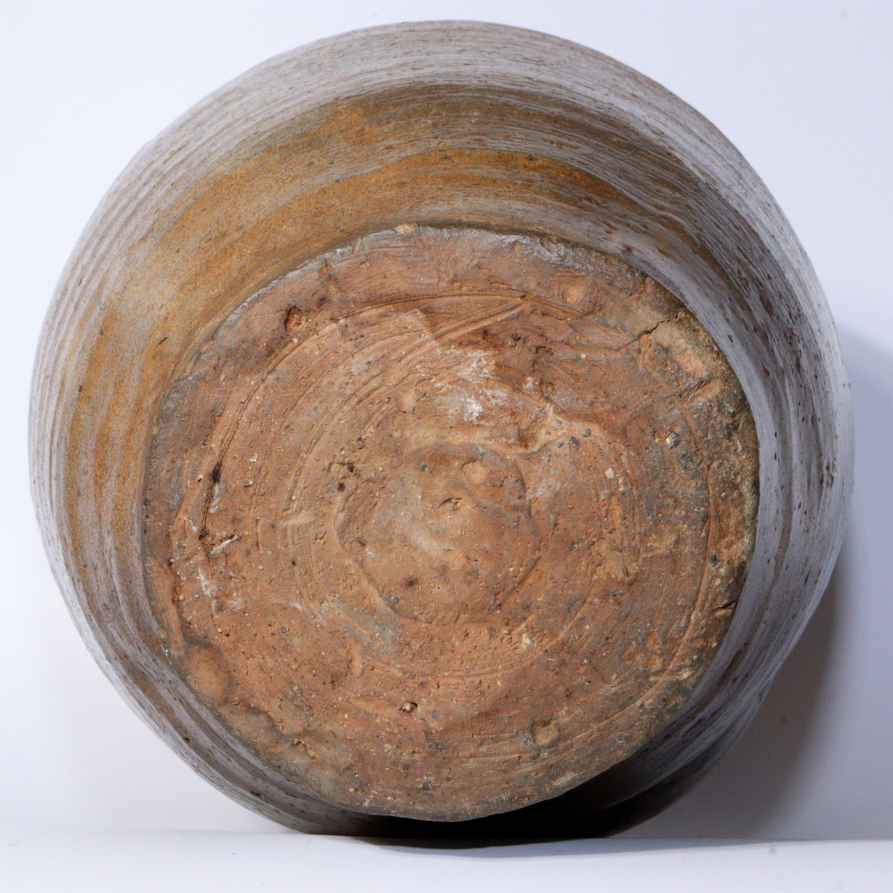 Early Joseon Dynasty Buncheong Mishima Floral Jar Antique Korean Pottery KRS157