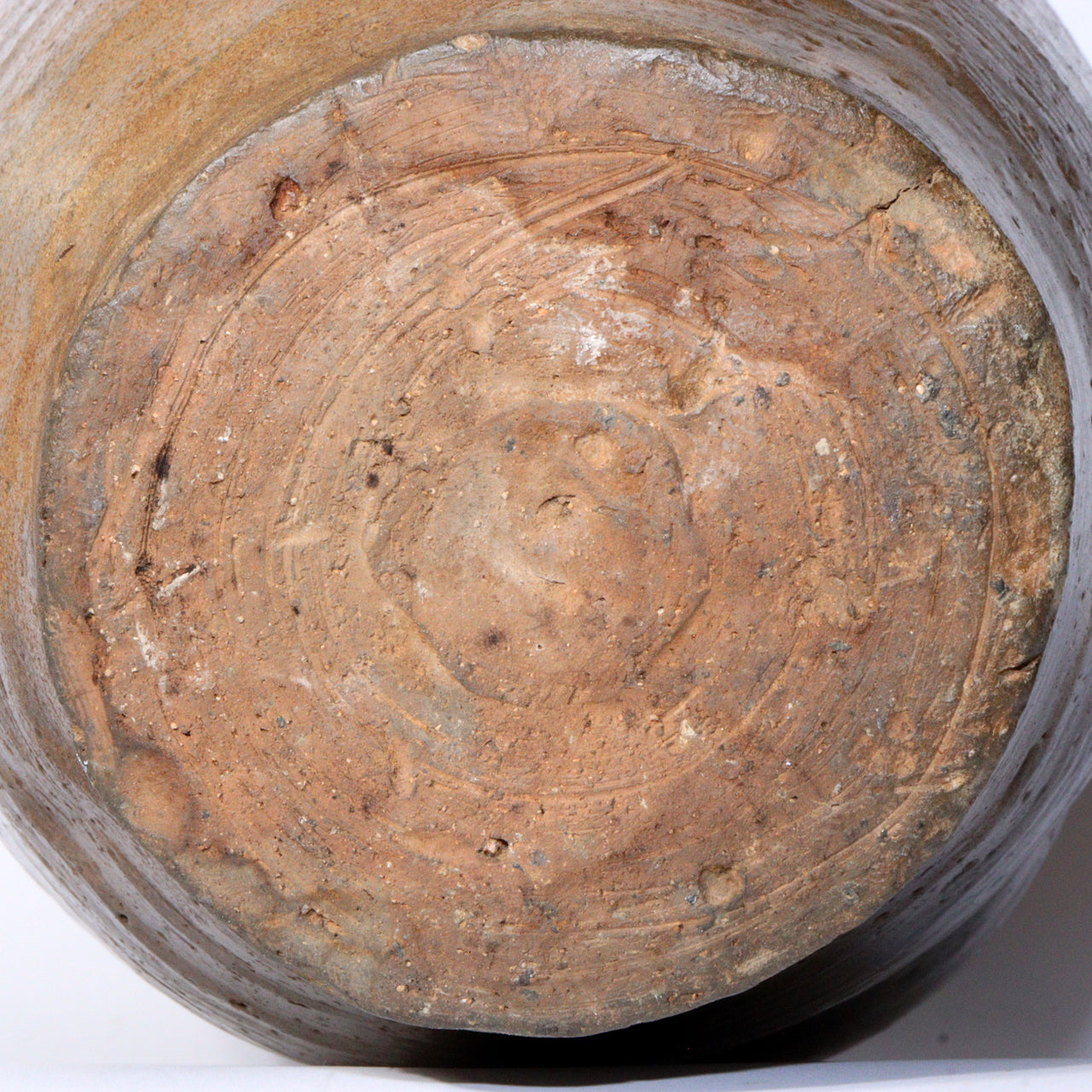 Early Joseon Dynasty Buncheong Mishima Floral Jar Antique Korean Pottery KRS157