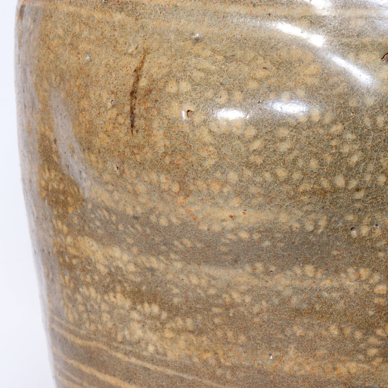 Early Joseon Dynasty Buncheong Mishima Floral Jar Antique Korean Pottery KRS157