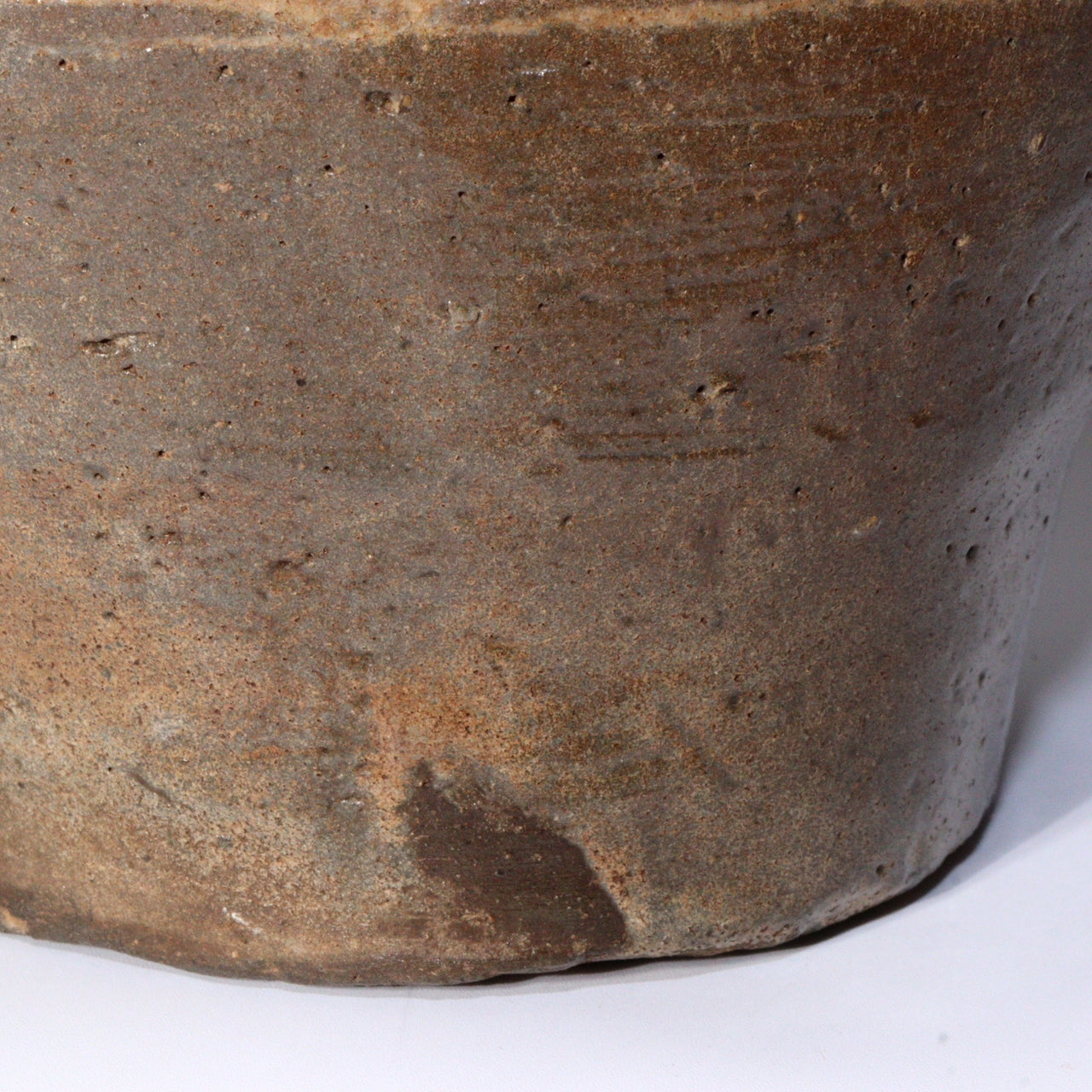 Early Joseon Dynasty Buncheong Mishima Floral Jar Antique Korean Pottery KRS157