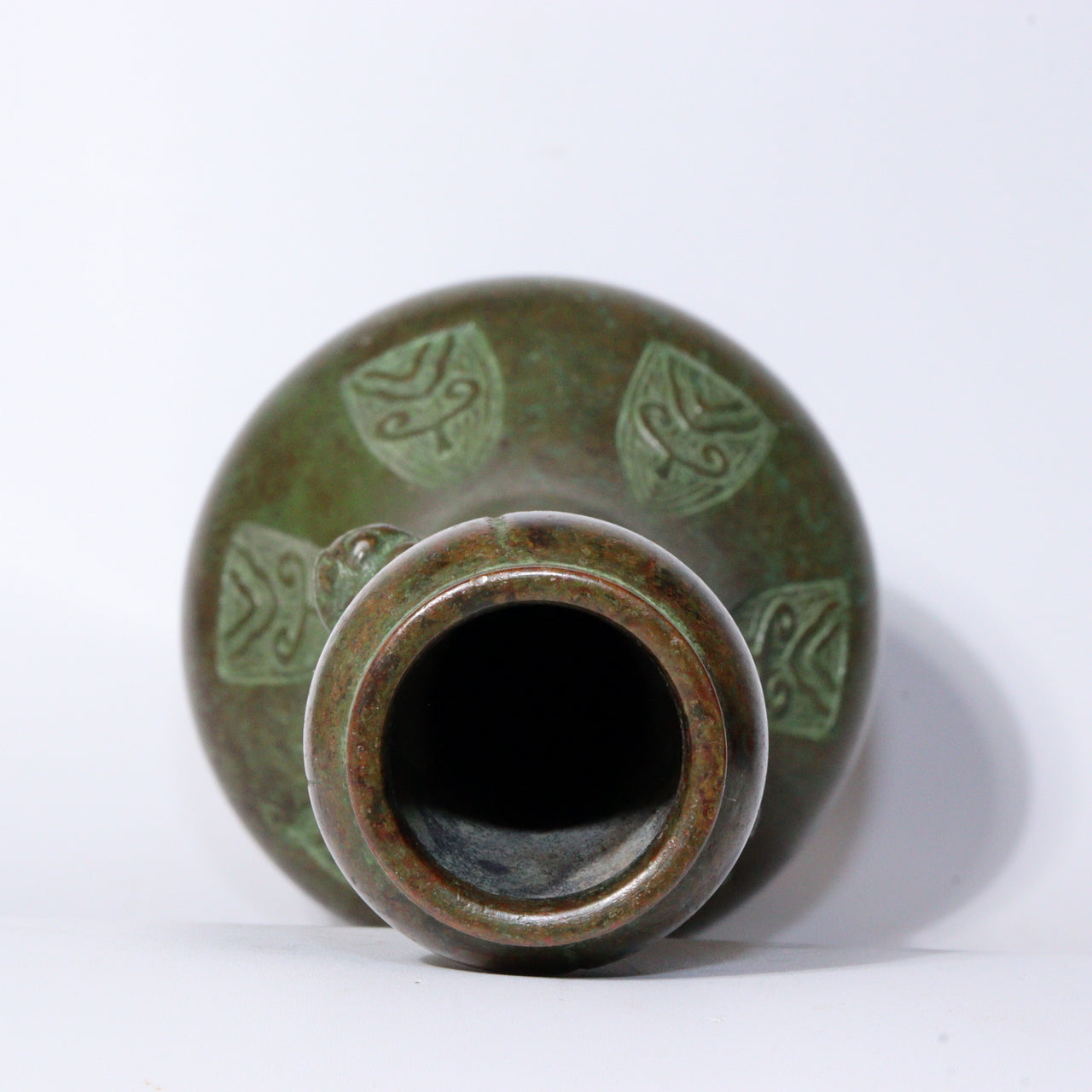 Japanese Bronze flower vase Ichinose Soushin signed w / box BV595