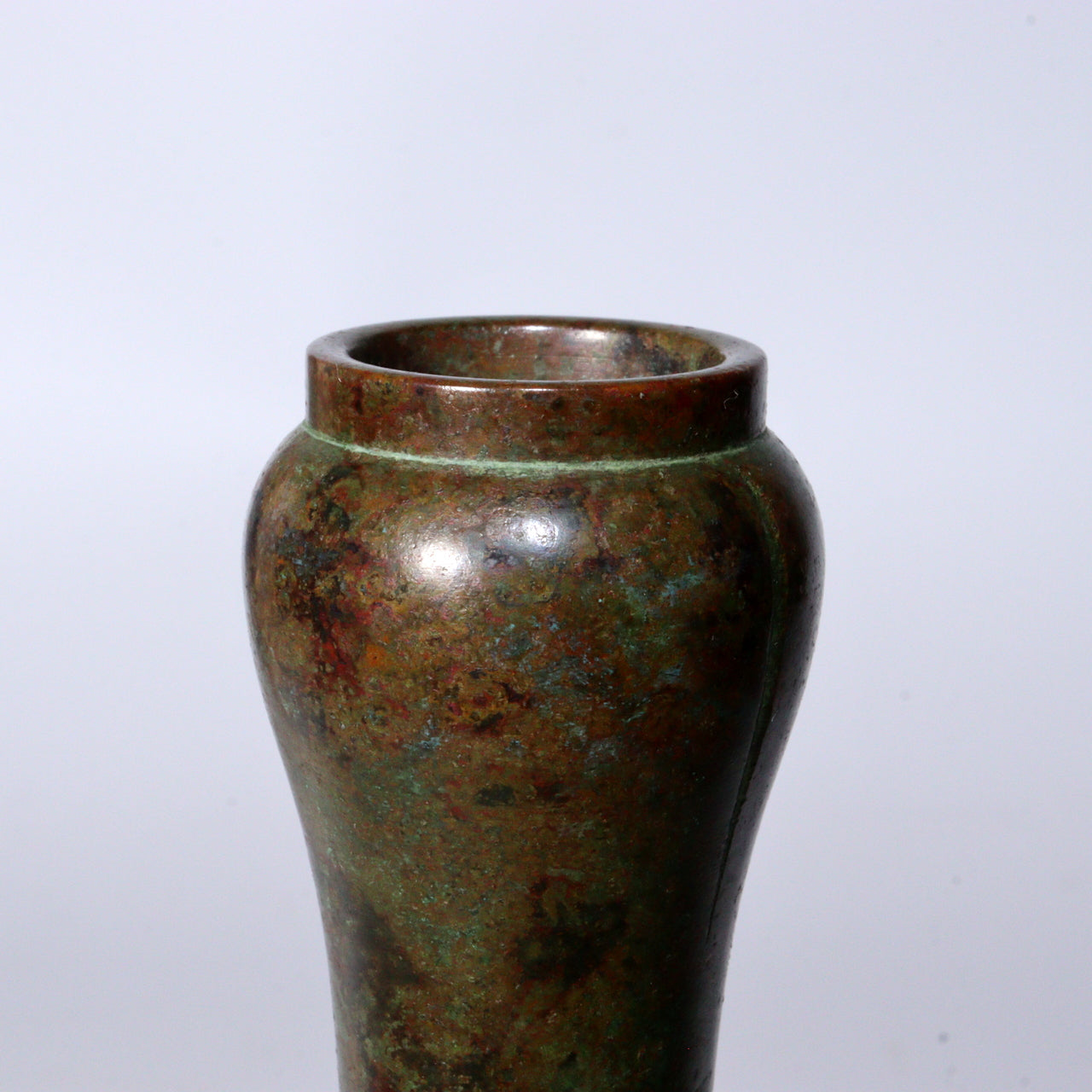 Japanese Bronze flower vase Ichinose Soushin signed w / box BV595