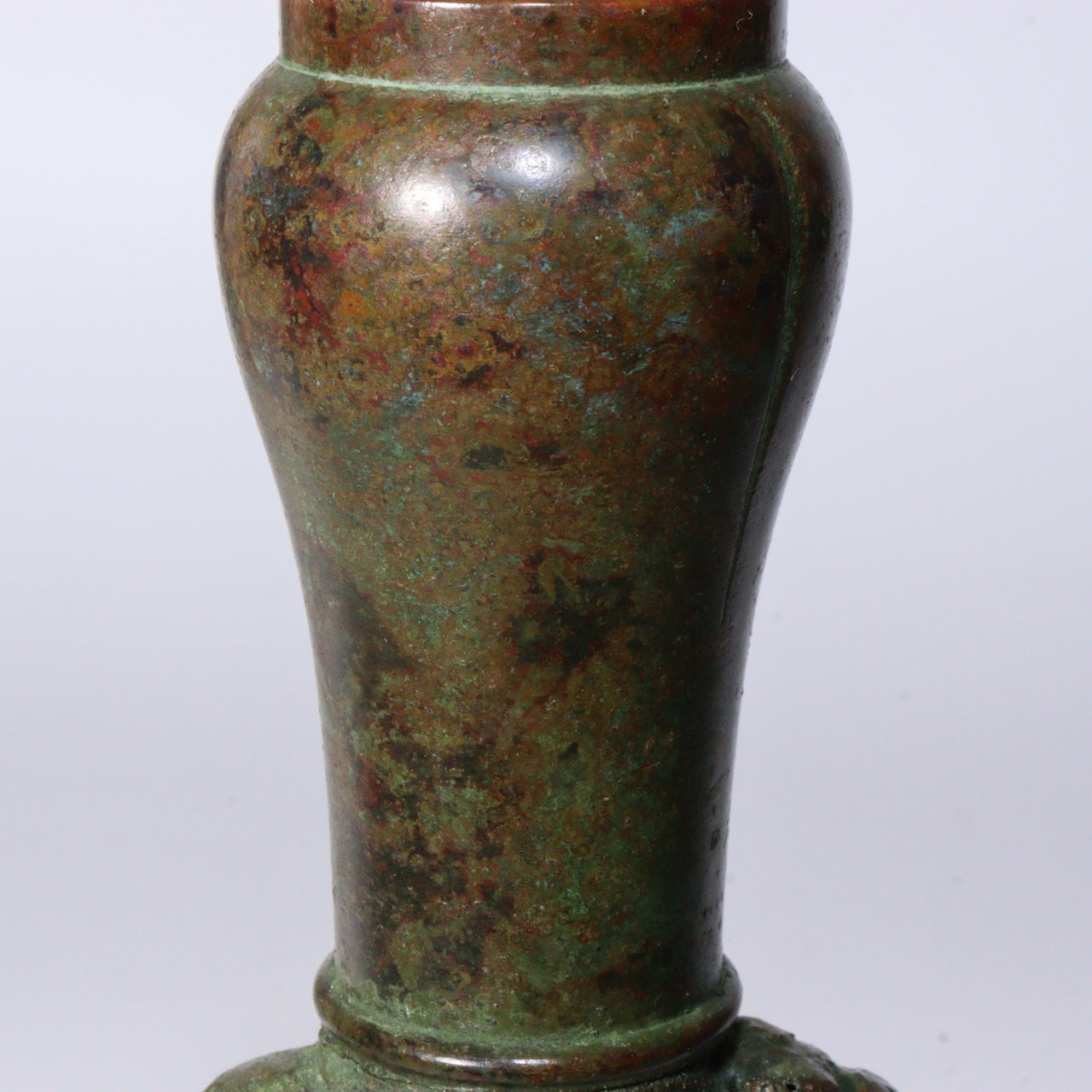 Japanese Bronze flower vase Ichinose Soushin signed w / box BV595