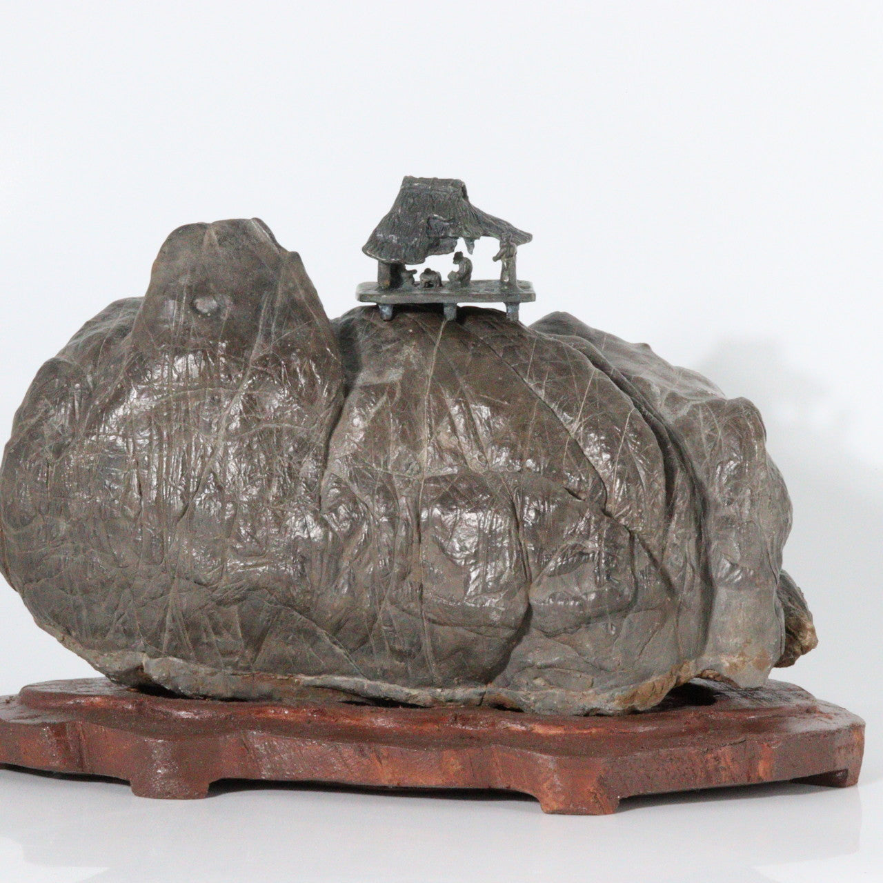 Japanese Bronze Kuzuya Figurine Bonsai Suiseki Bonkei Small Conversation KOEDO SUN ART KOEDO SUN ART (7953)