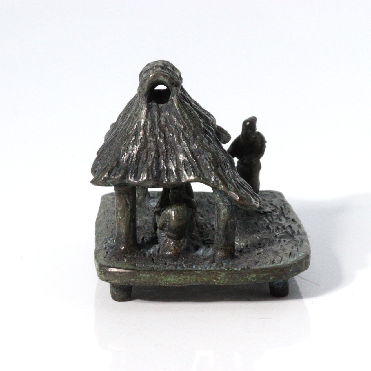 Japanese Bronze Kuzuya Figurine Bonsai Suiseki Bonkei Small Conversation KOEDO SUN ART KOEDO SUN ART (7953)