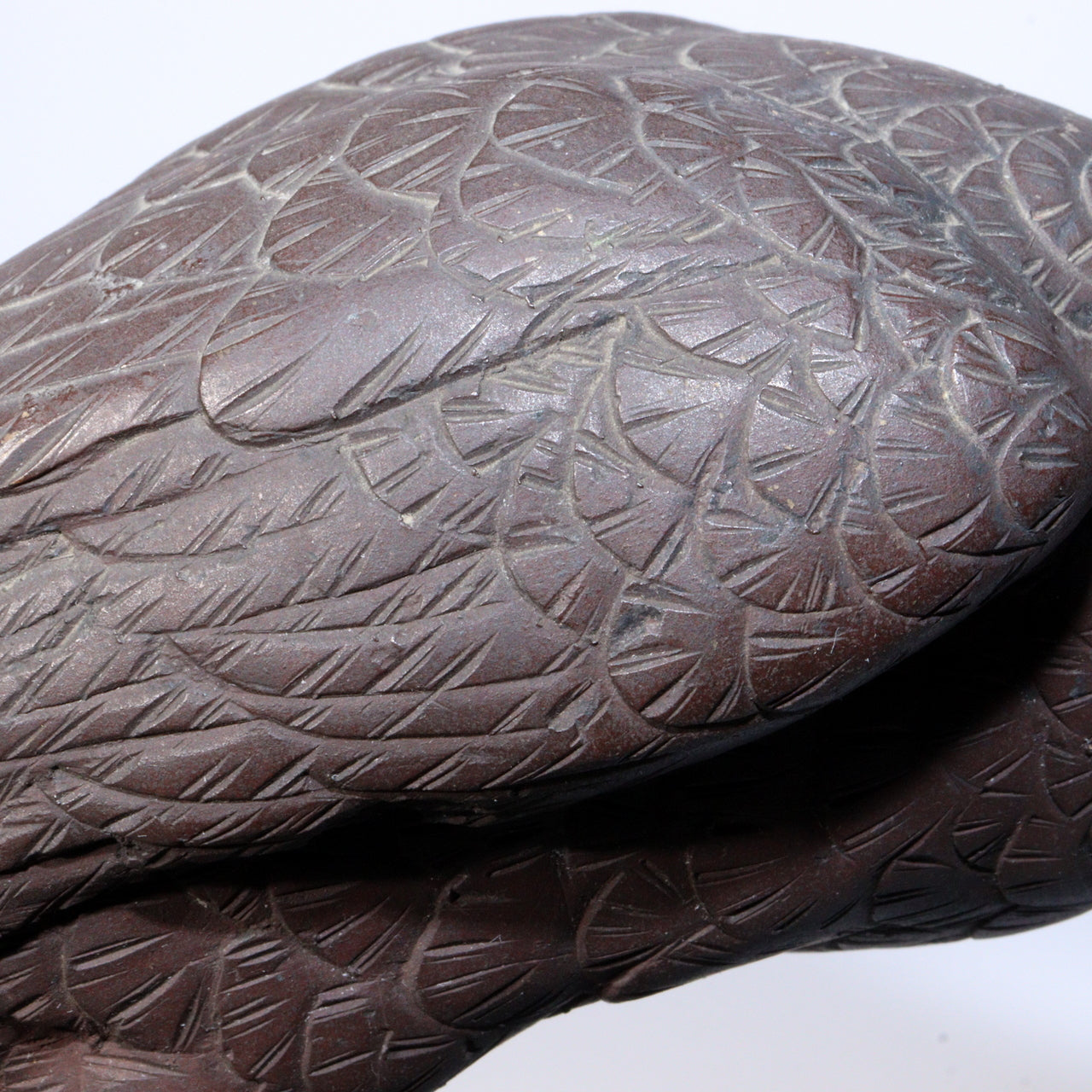 Antique Japanese Bronze Hawk on Rock Sculpture Rare Collectible Item BOS891