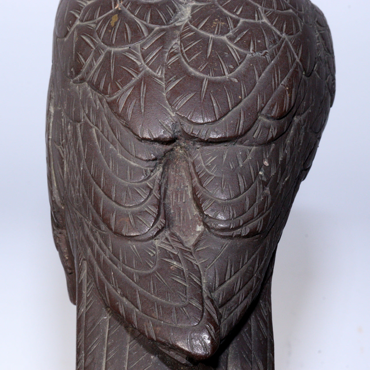 Antique Japanese Bronze Hawk on Rock Sculpture Rare Collectible Item BOS891