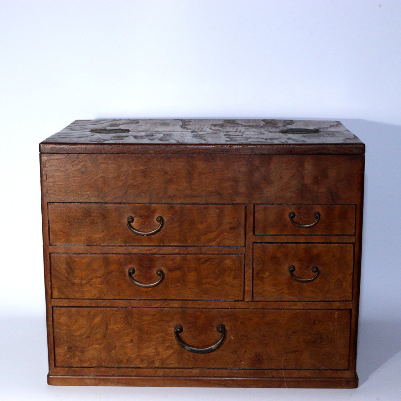 Japanese Vintage Wooden Drawer Chest Tansu Box Cabinet Storage Handmade WBX286